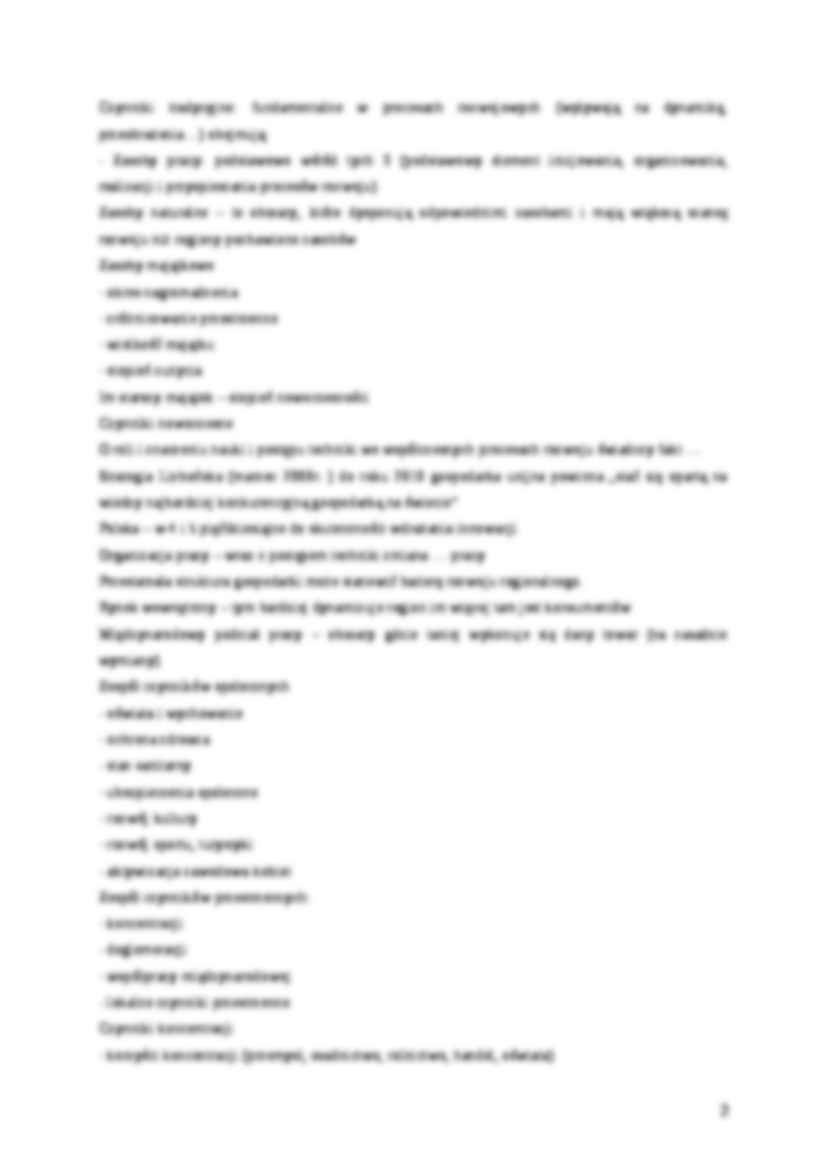 Czynniki rozwoju regionalnego-wykład - strona 2