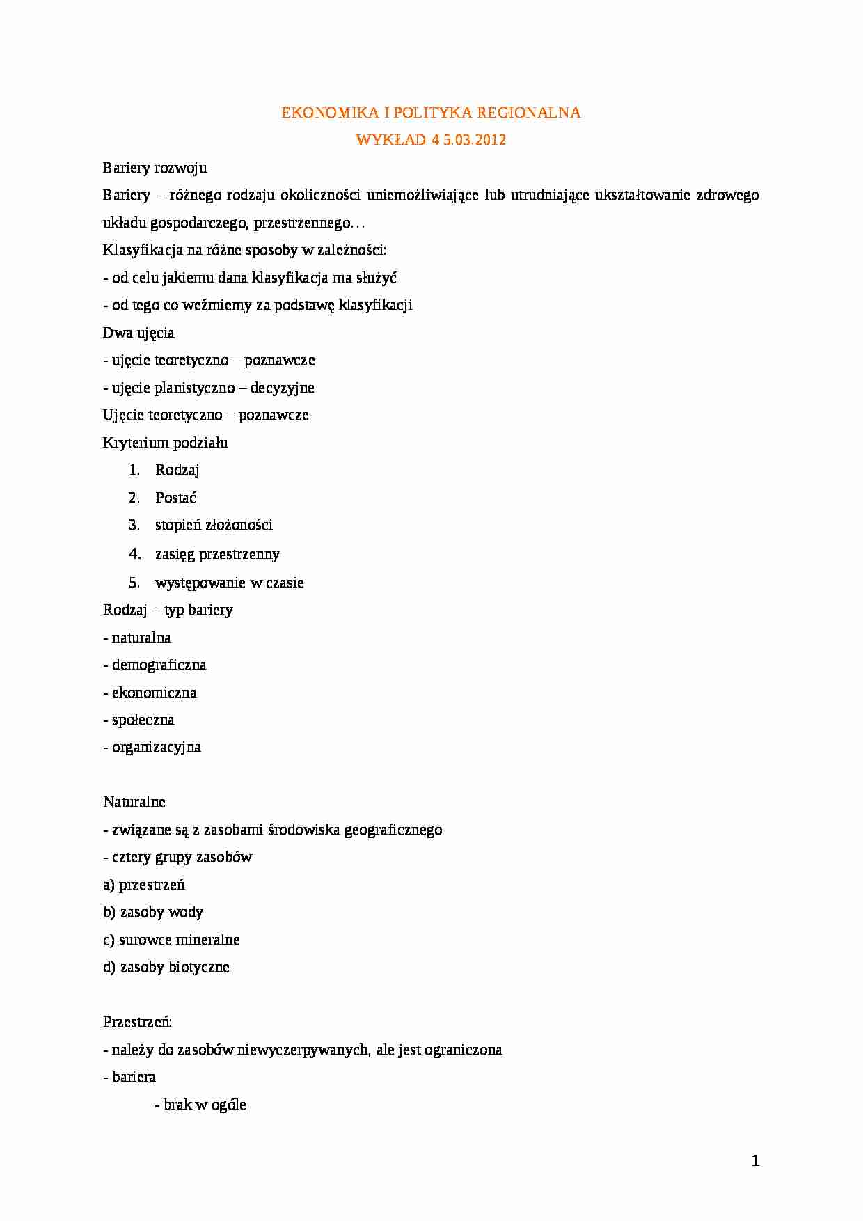 Bariery rozwoju-wykład - strona 1