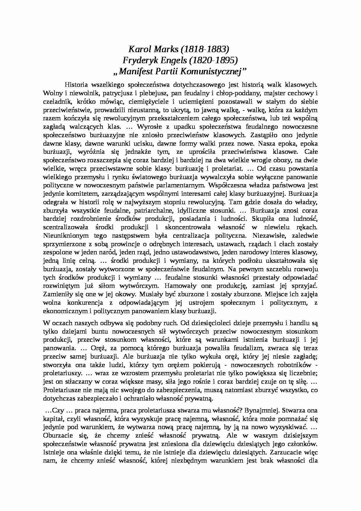 Socjalizm naukowy - źródła  - strona 1