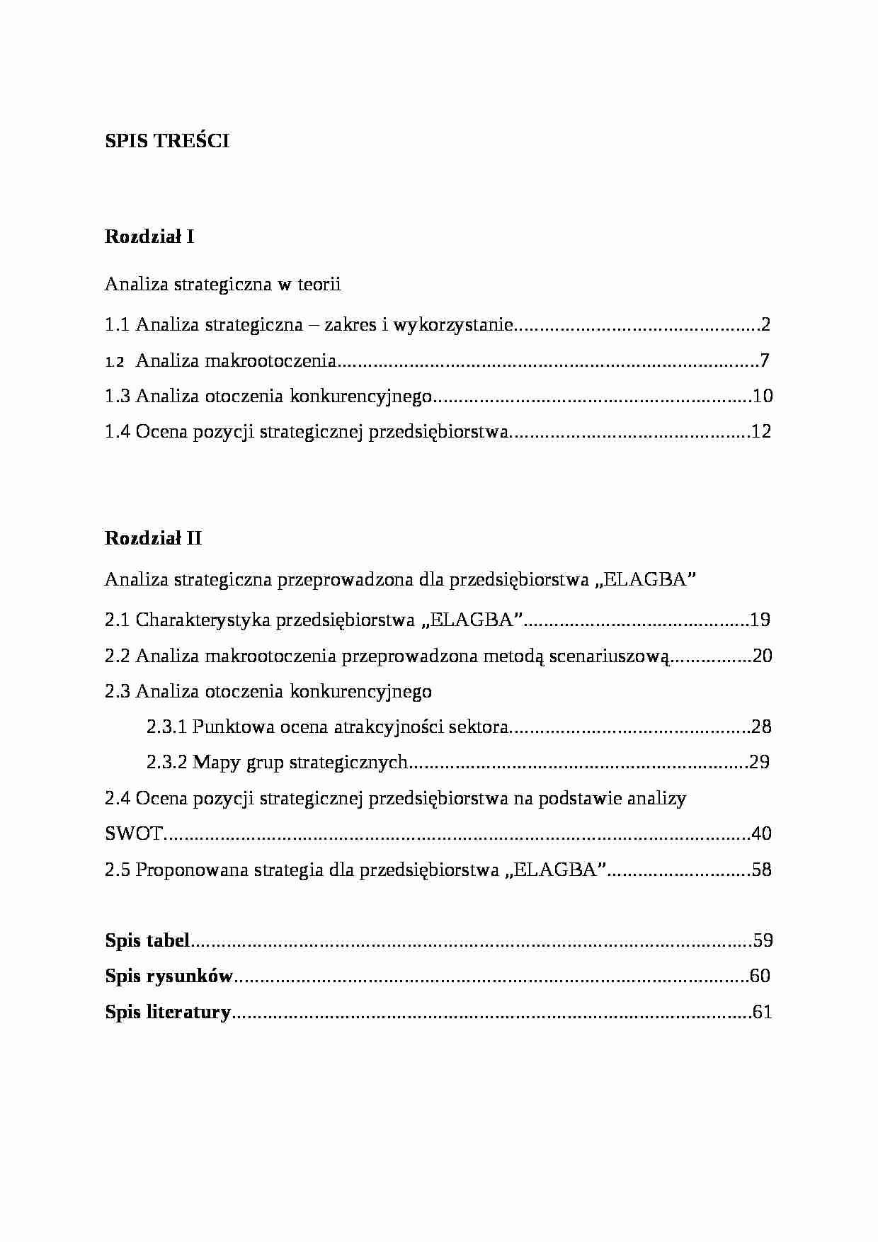 Analiza strategiczna w teorii - strona 1