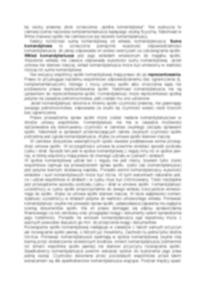 Prawo handlowe - spółka komandytowa - strona 2