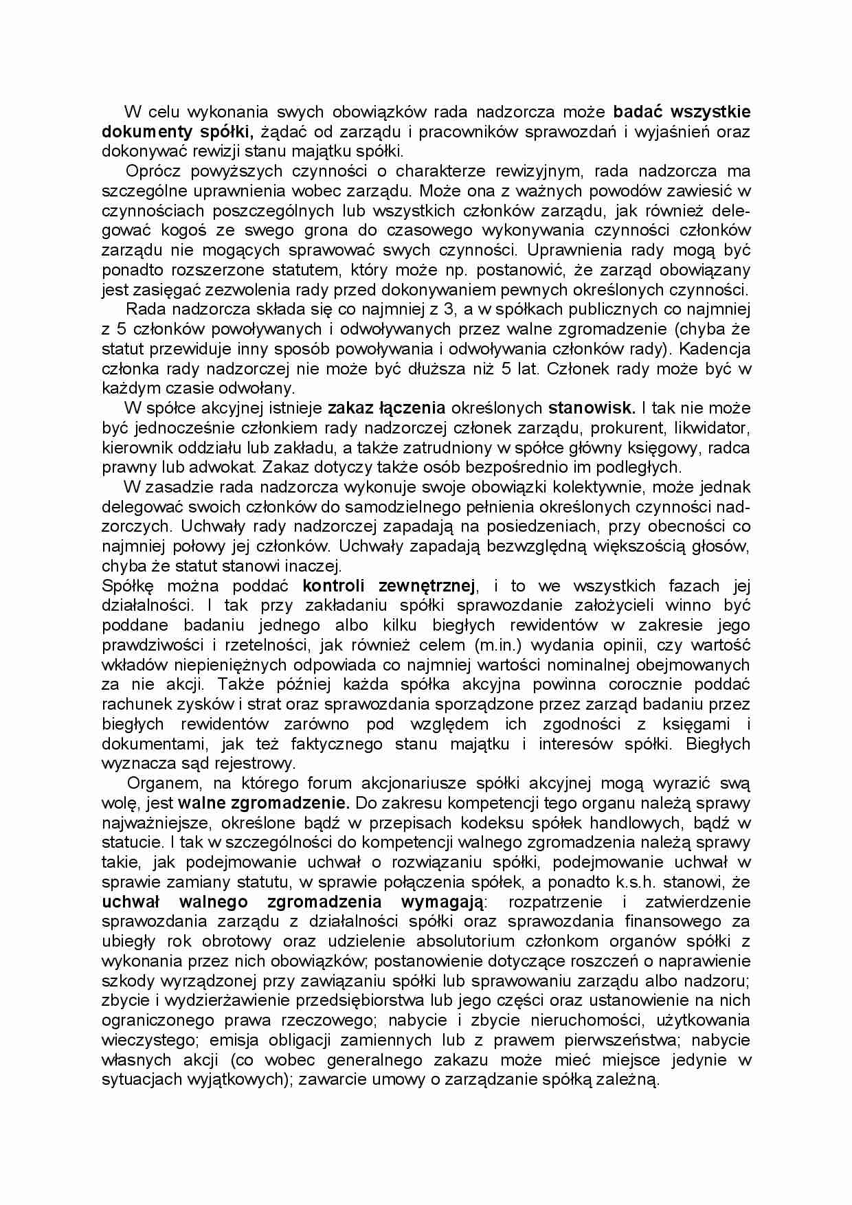Tworzenie spółek akcyjnych - strona 1