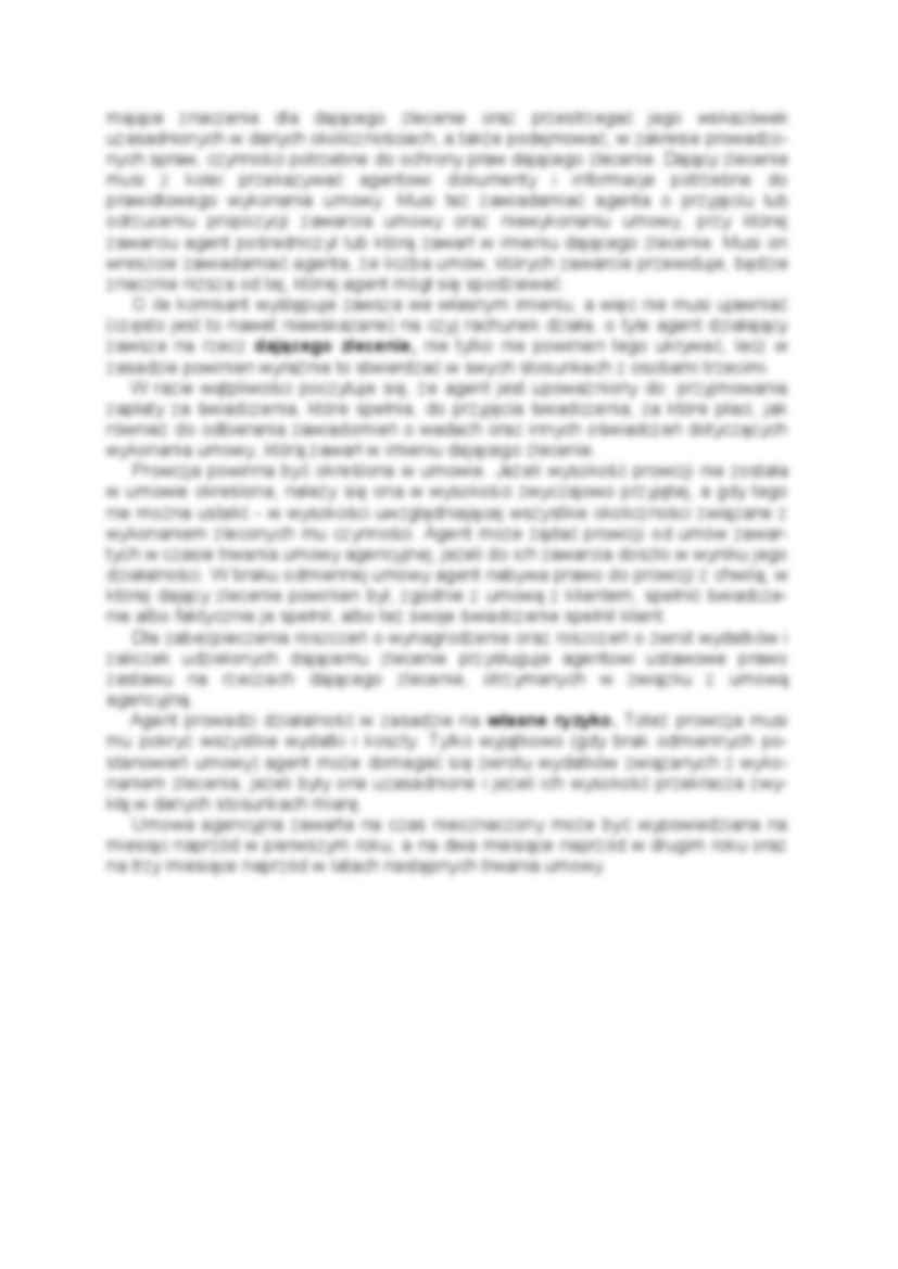 Prawo handlowe - umowa agencyjna - strona 2