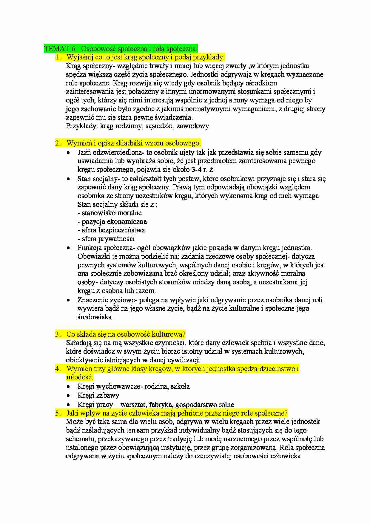 Socjologia wychowania - 6 - strona 1