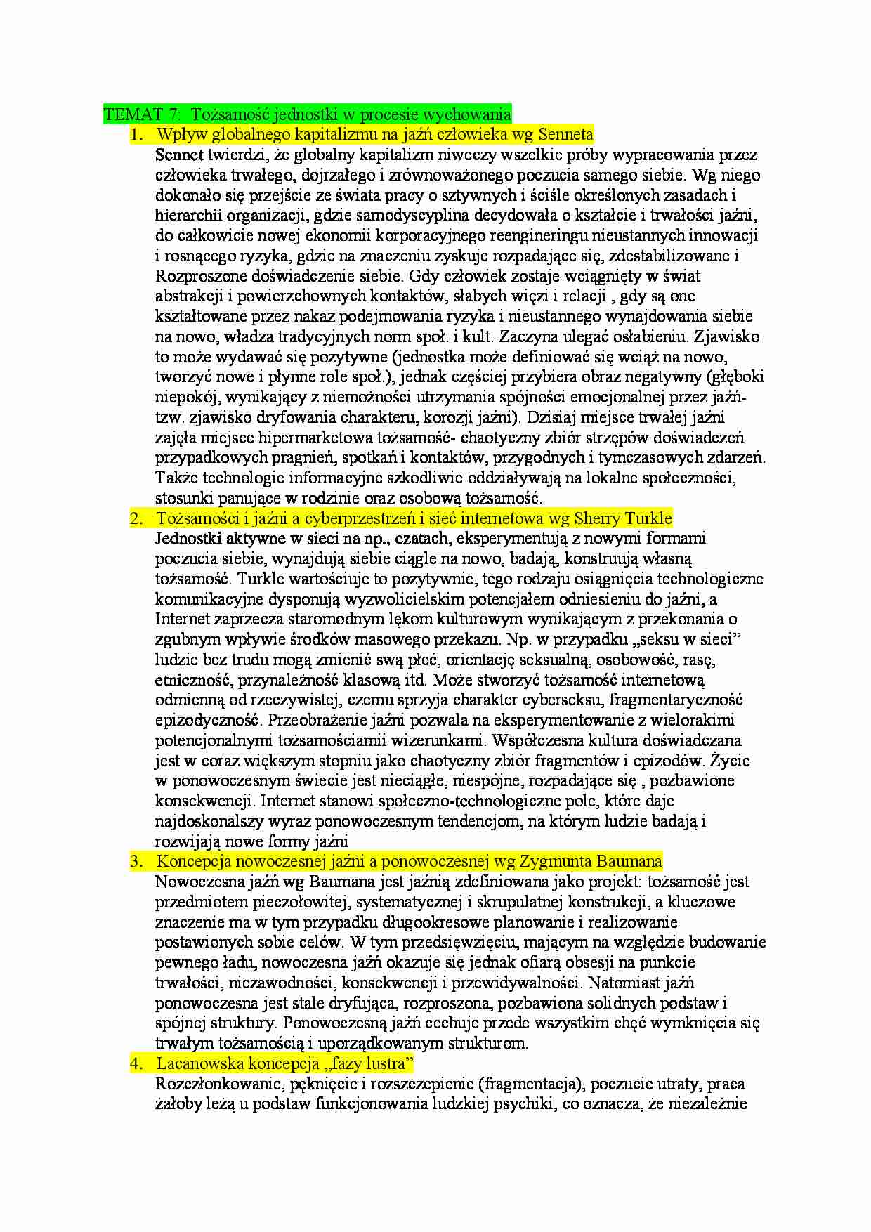 Socjologia wychowania - 7 - strona 1