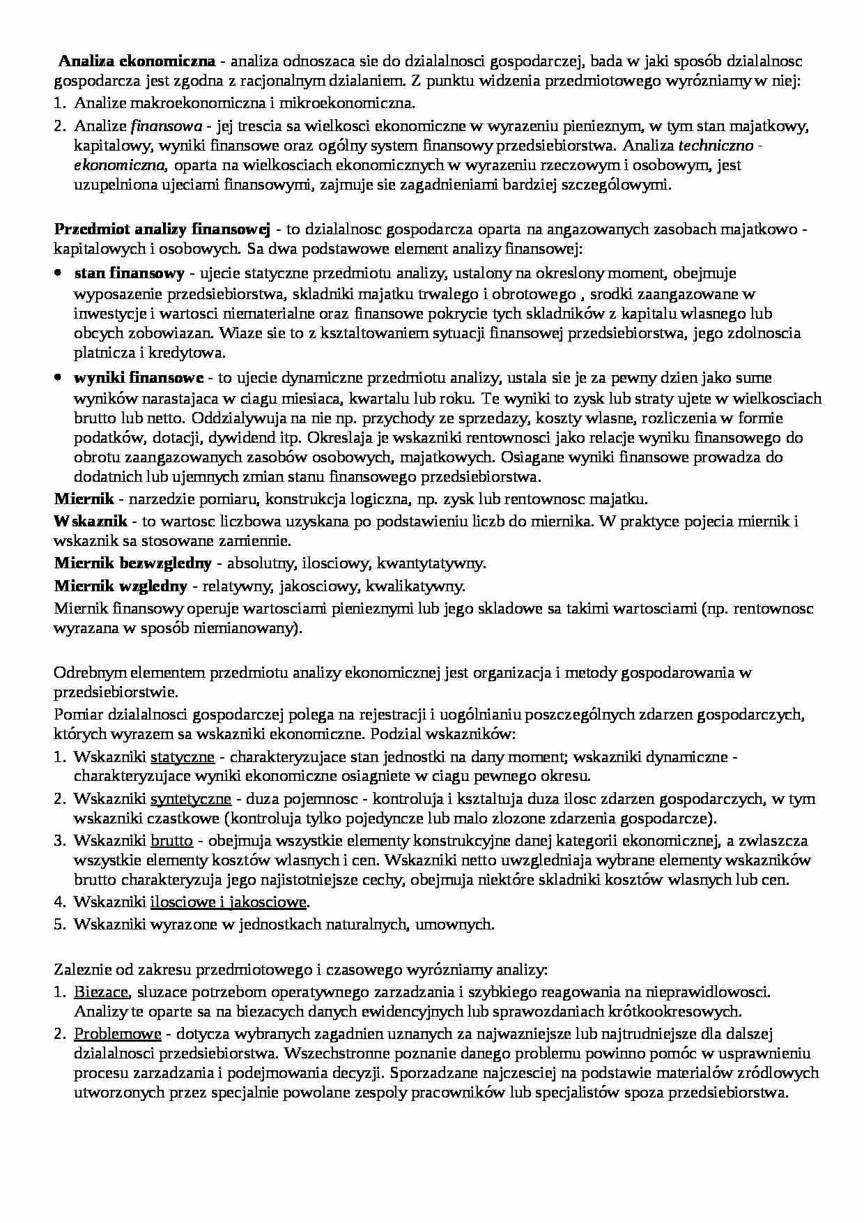 Analiza ekonomiczna 1 - strona 1