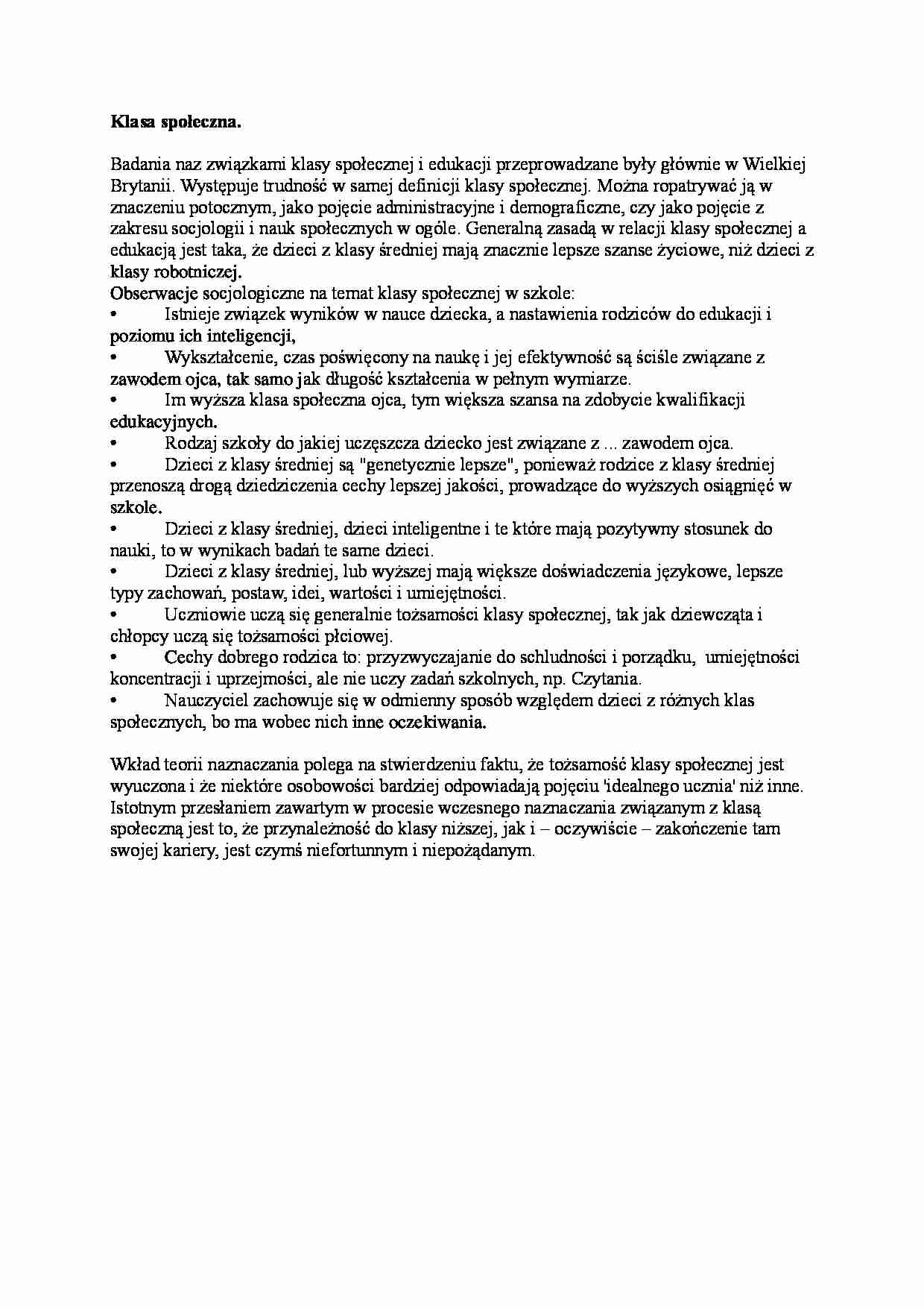 Klasa społeczna 1 - strona 1