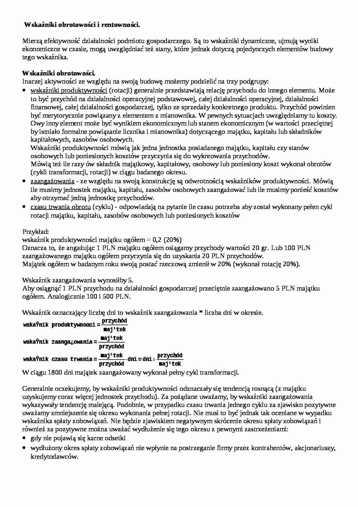 Analiza ekonomiczna 7 - strona 1