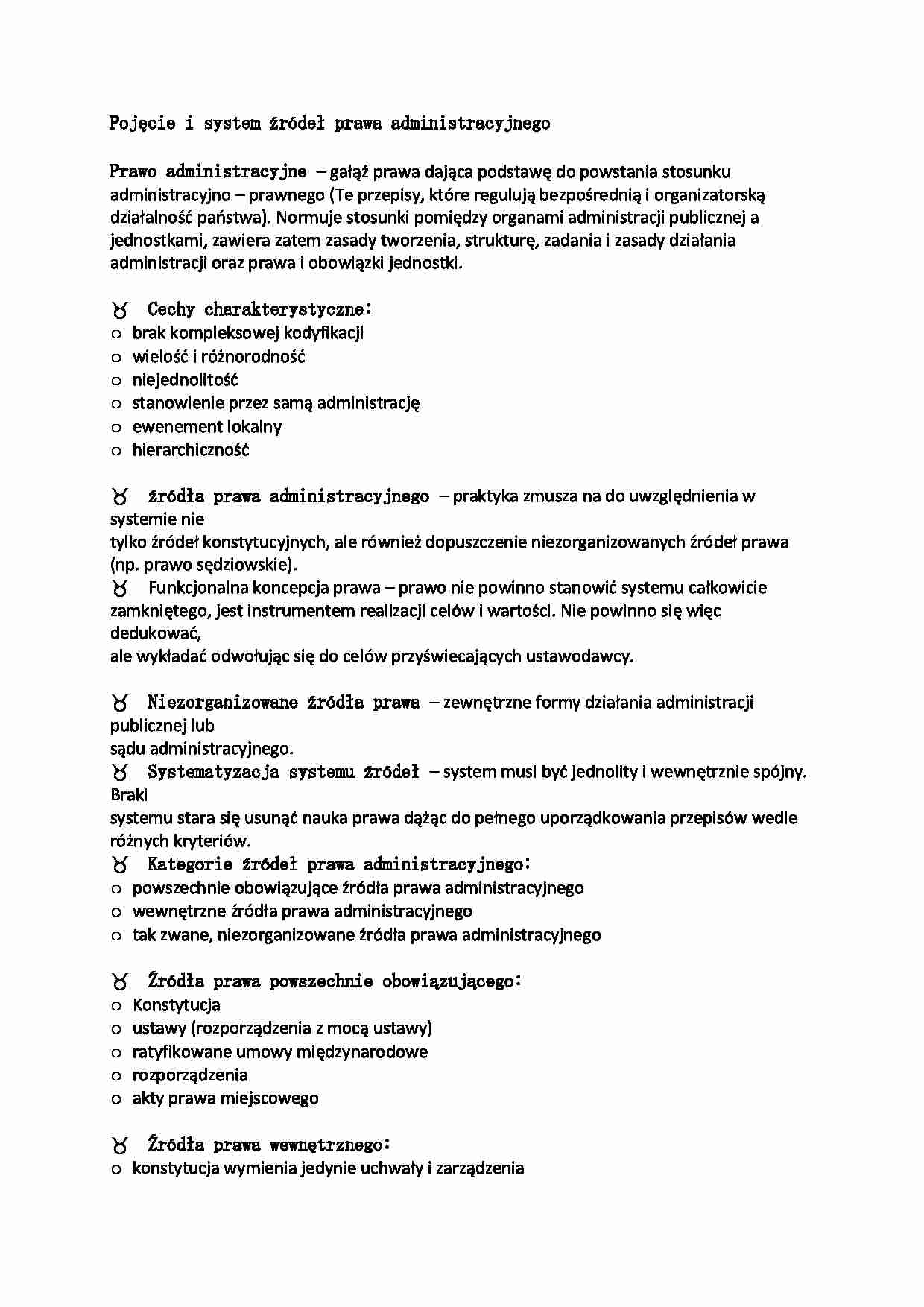 Pojęcie i system źródeł prawa administracyjnego - strona 1