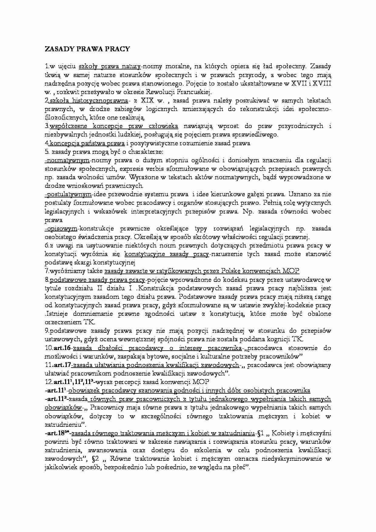 Zasady prawa pracy - strona 1