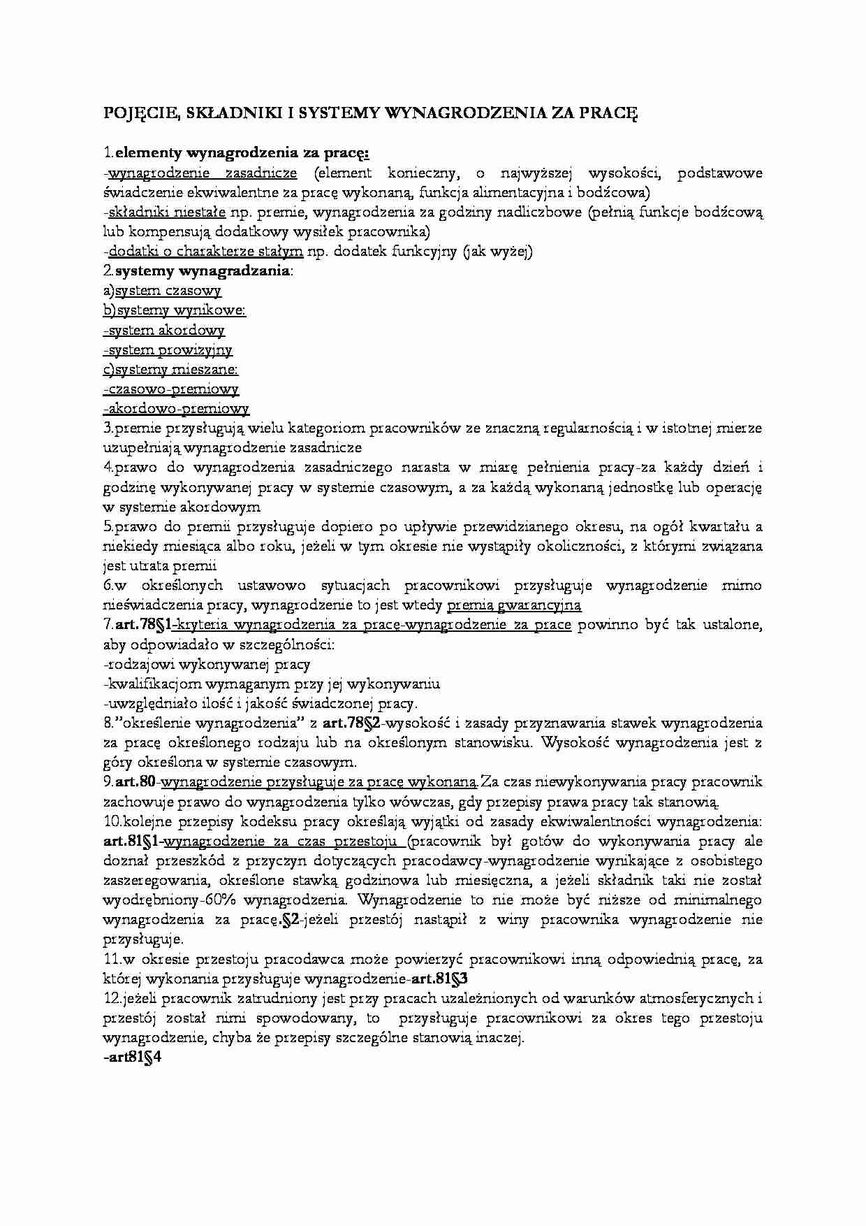 System wynagrodzenia za pracę  - strona 1