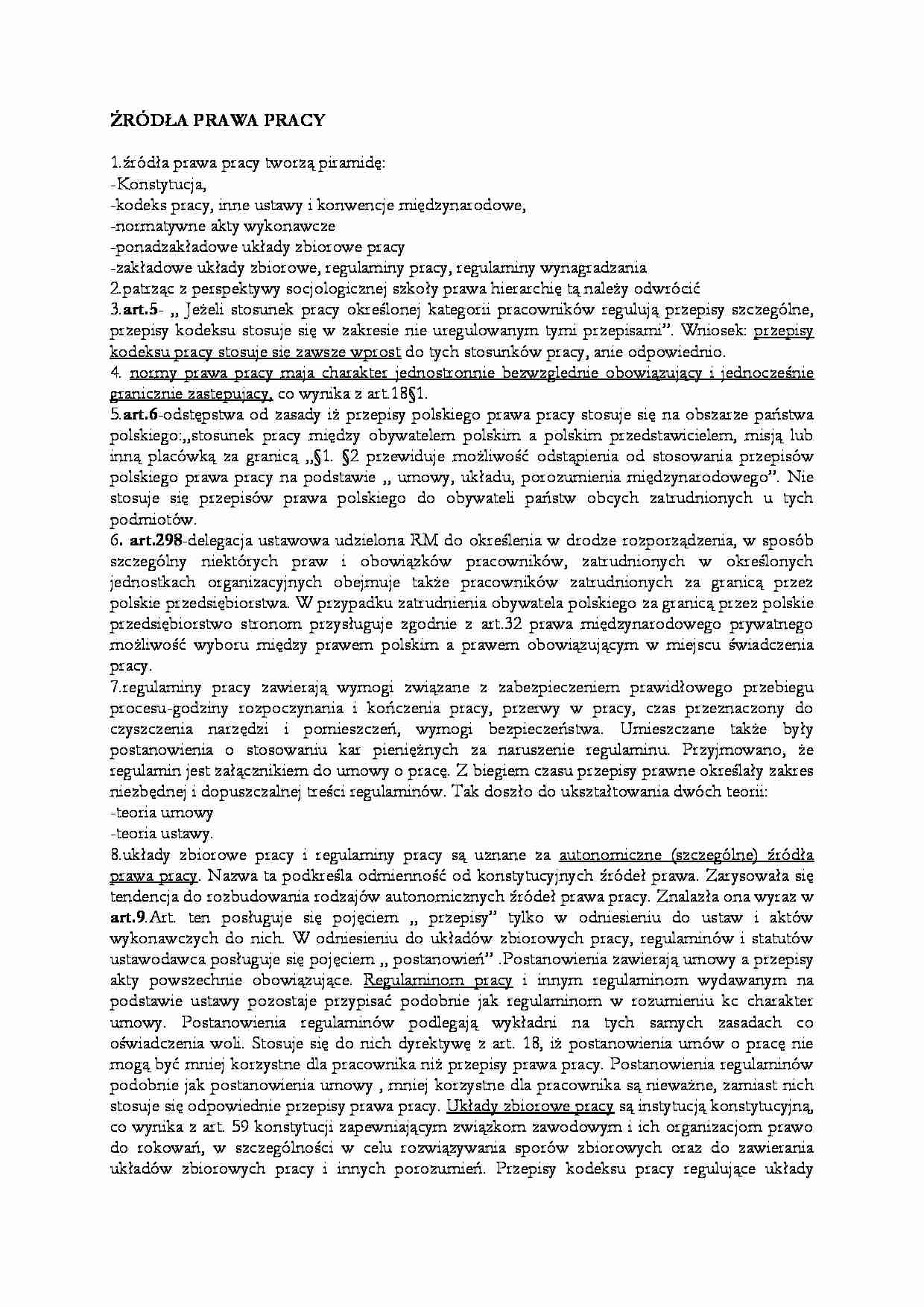 Źródła prawa pracy - strona 1