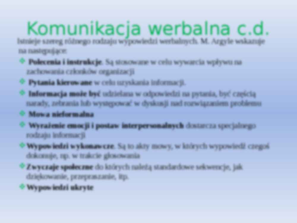 Komunikacja werbalna i niewerbalna - Rodzaje wypowiedzi werbalnych - strona 2