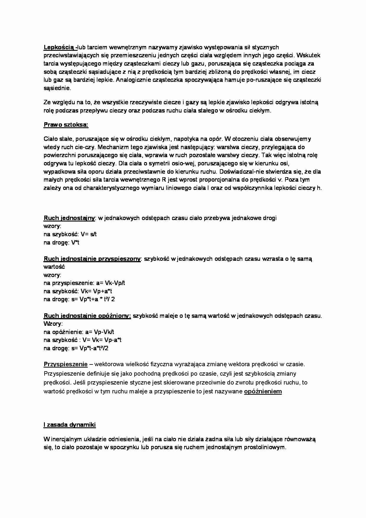 Wyznaczanie lepkości cieczy - strona 1