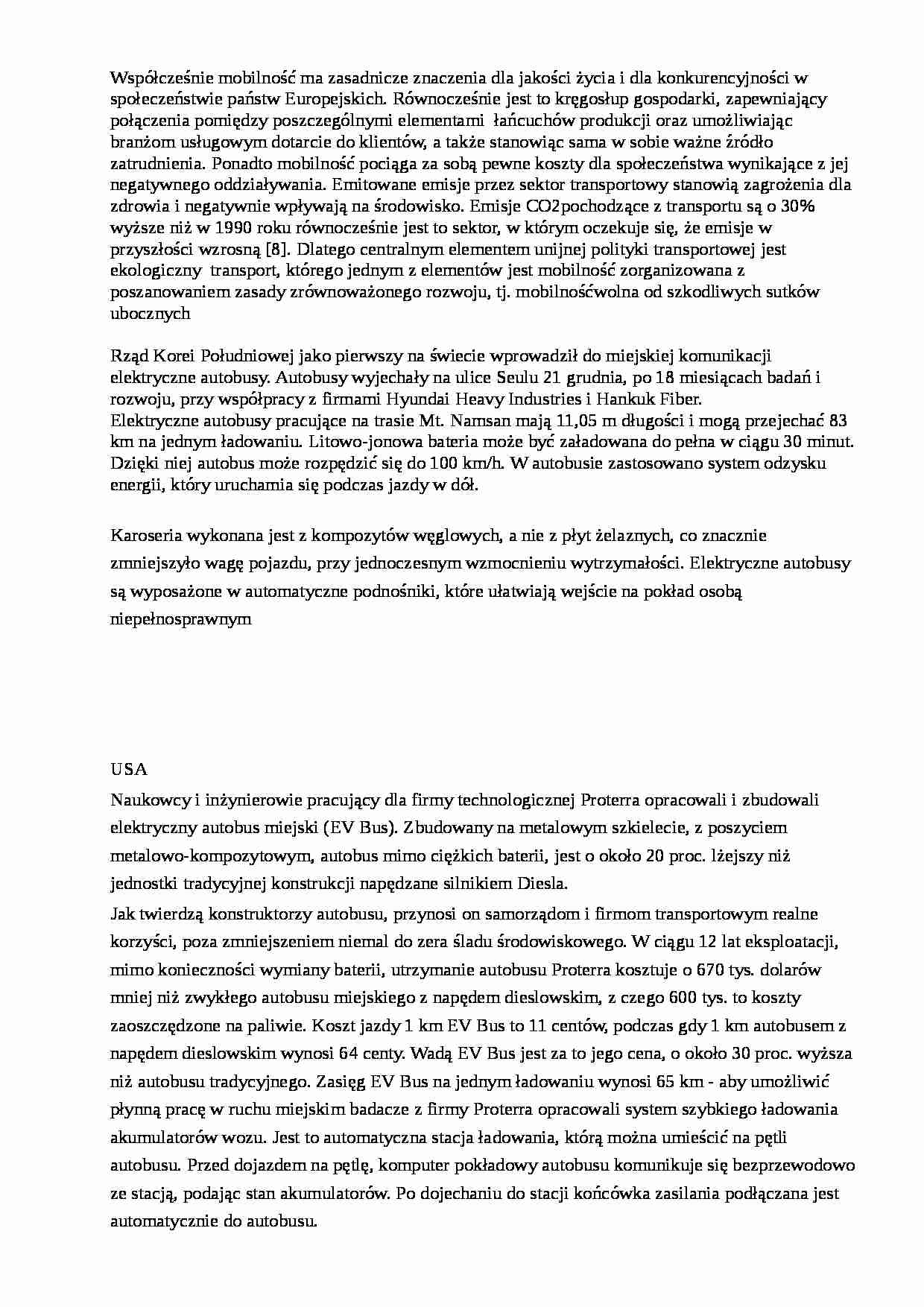 Nowinka-ekologiczny transport w miastach - strona 1