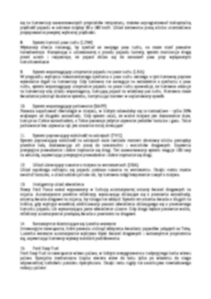  Systemy wspomagające pracę kierowcy- Ford Focus - strona 2