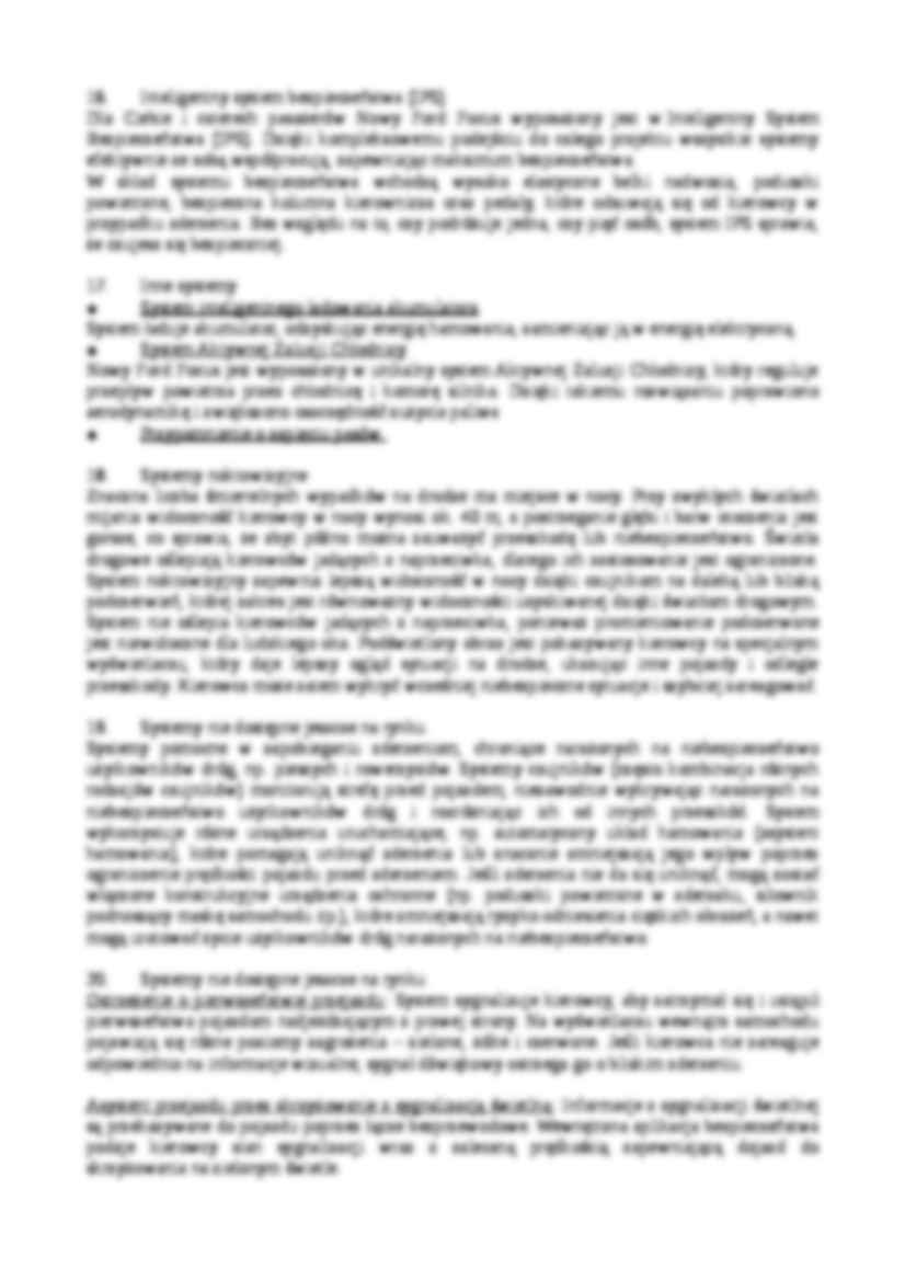  Systemy wspomagające pracę kierowcy- Ford Focus - strona 3