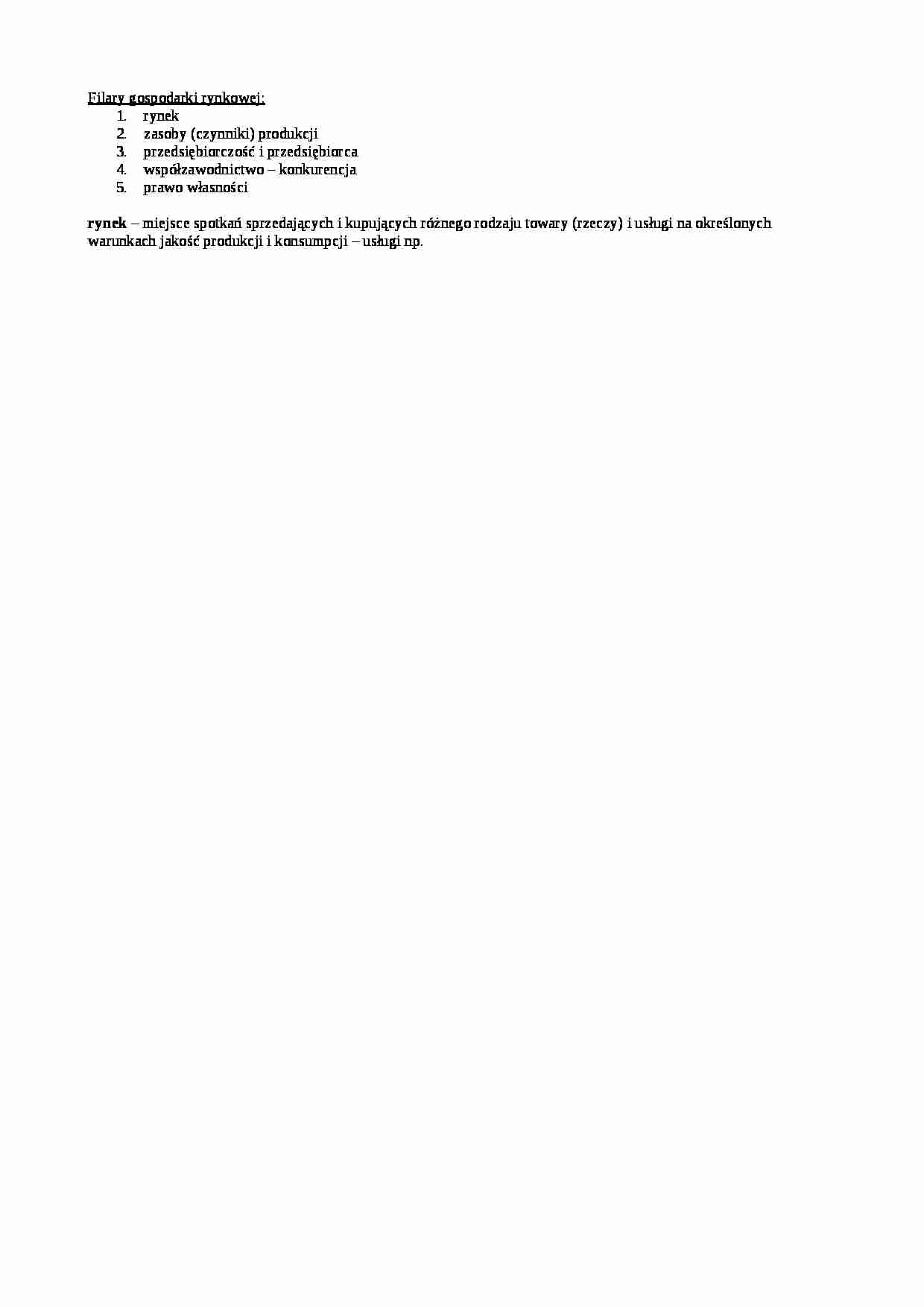 Filary gospodarki rynkowej - strona 1