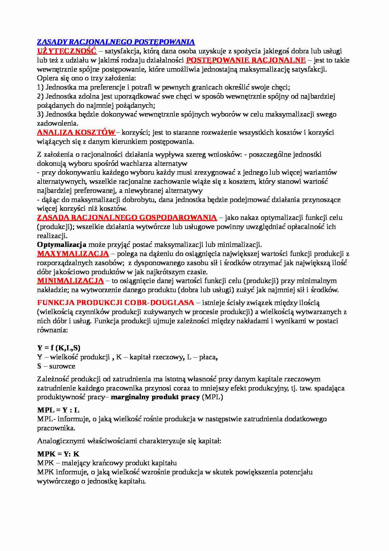 Zasady racjonalnego postępowania - strona 1