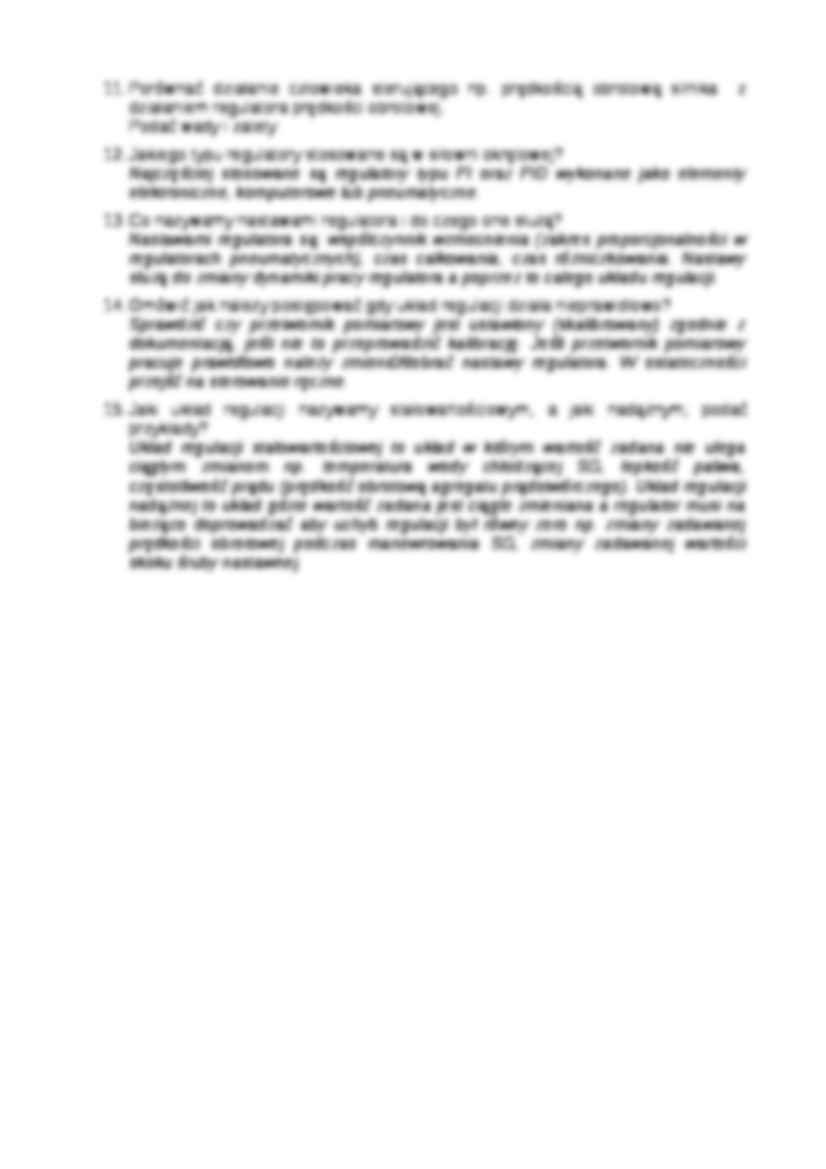 Pytania i odpowiedzi na zaliczenie - Układ regulacji - strona 2