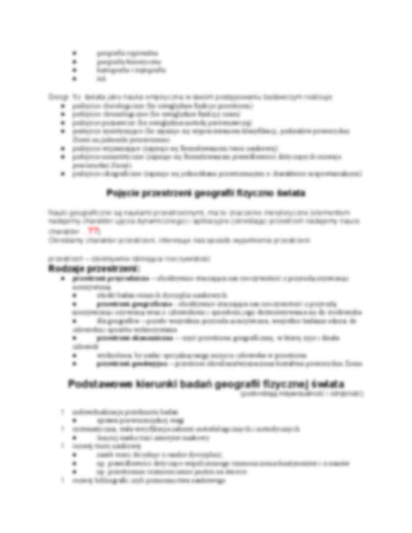 Definicja geografii wg Leszczyckiego a geografia fizyczna świata - strona 2
