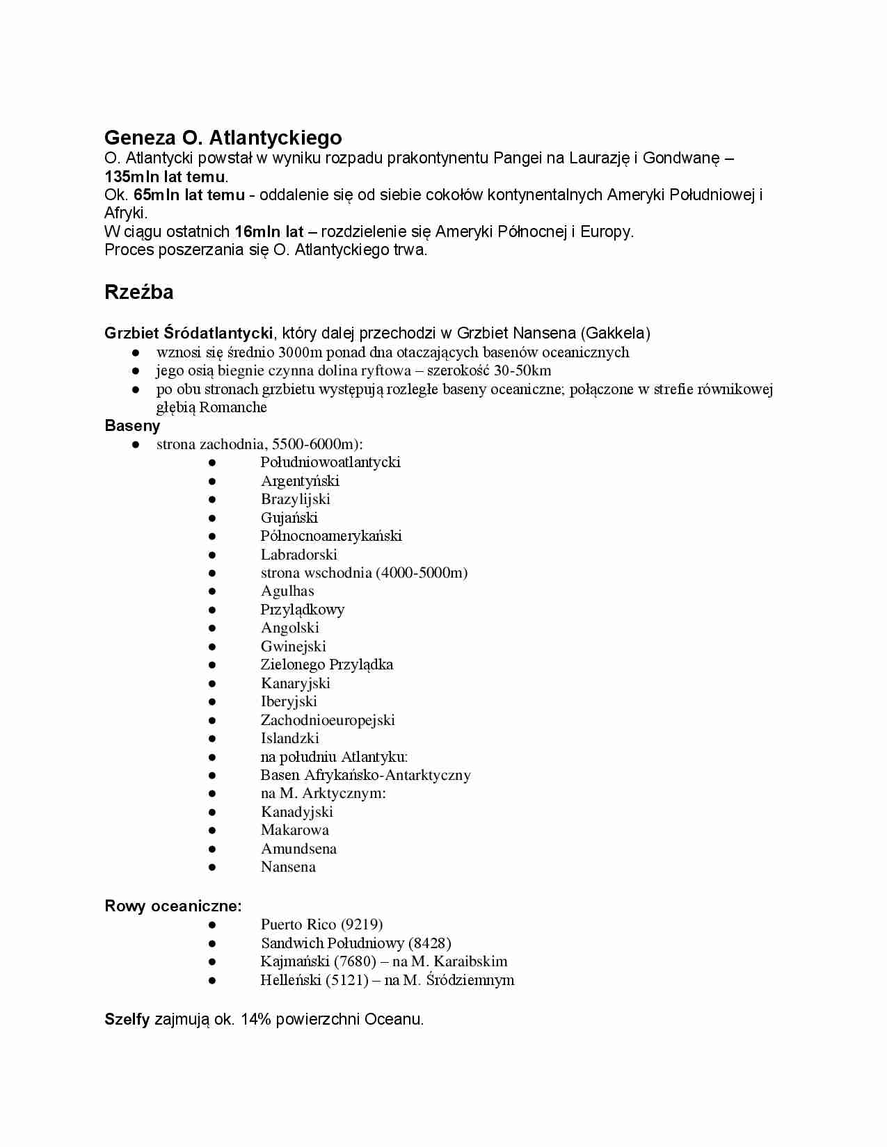 Geneza Oceanu Atlantyckiego - strona 1