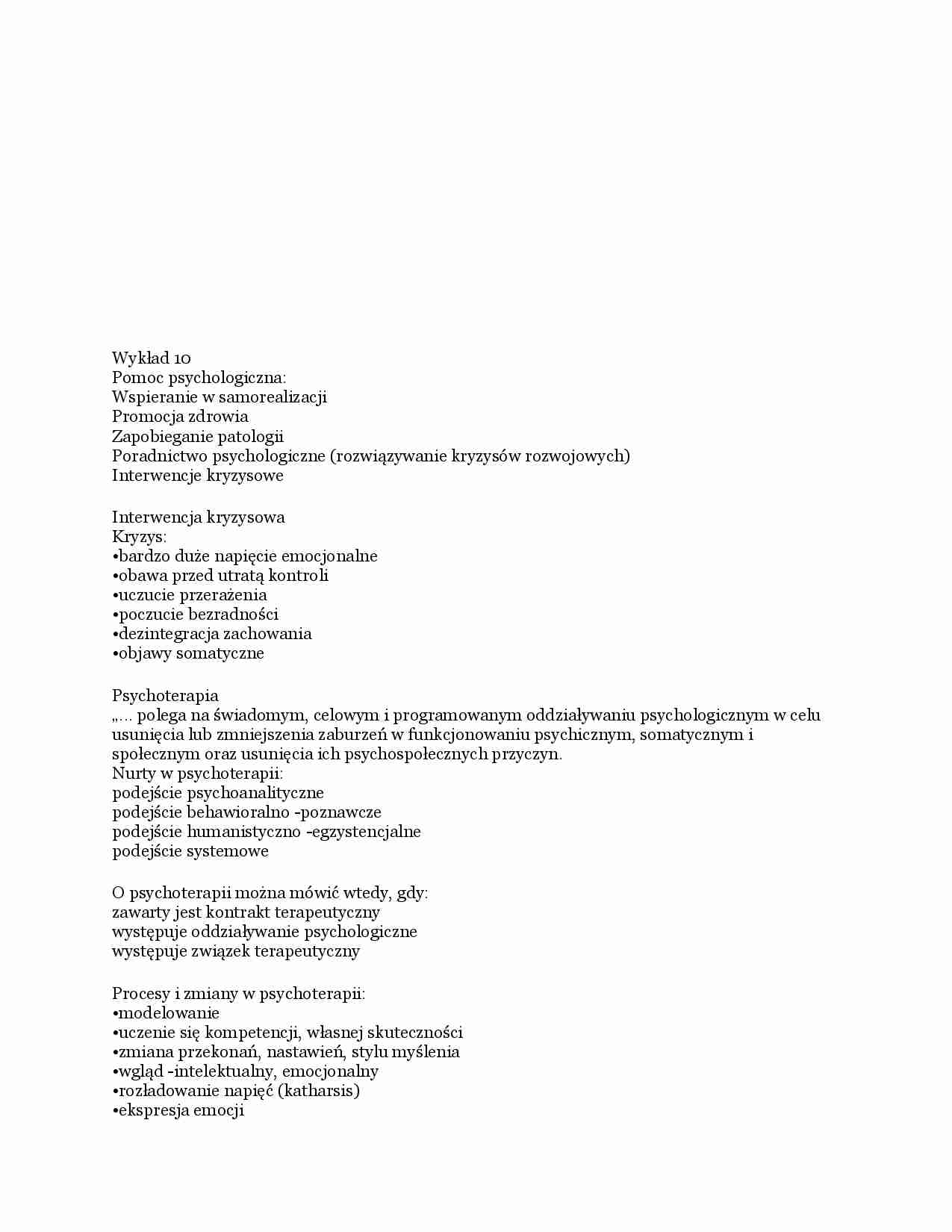 Pomoc psychologiczna, wspieranie w samorealizacji - strona 1