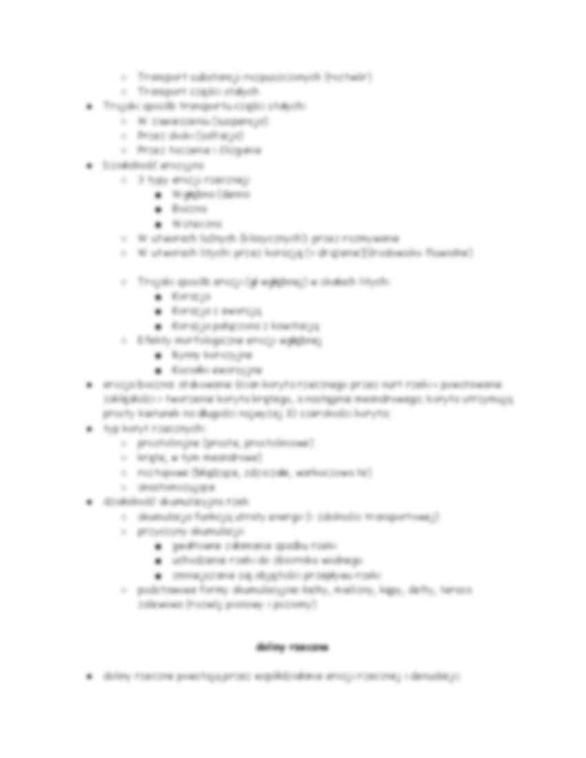 Procesy fluwialne i kształtowanie dolin rzecznych - strona 2