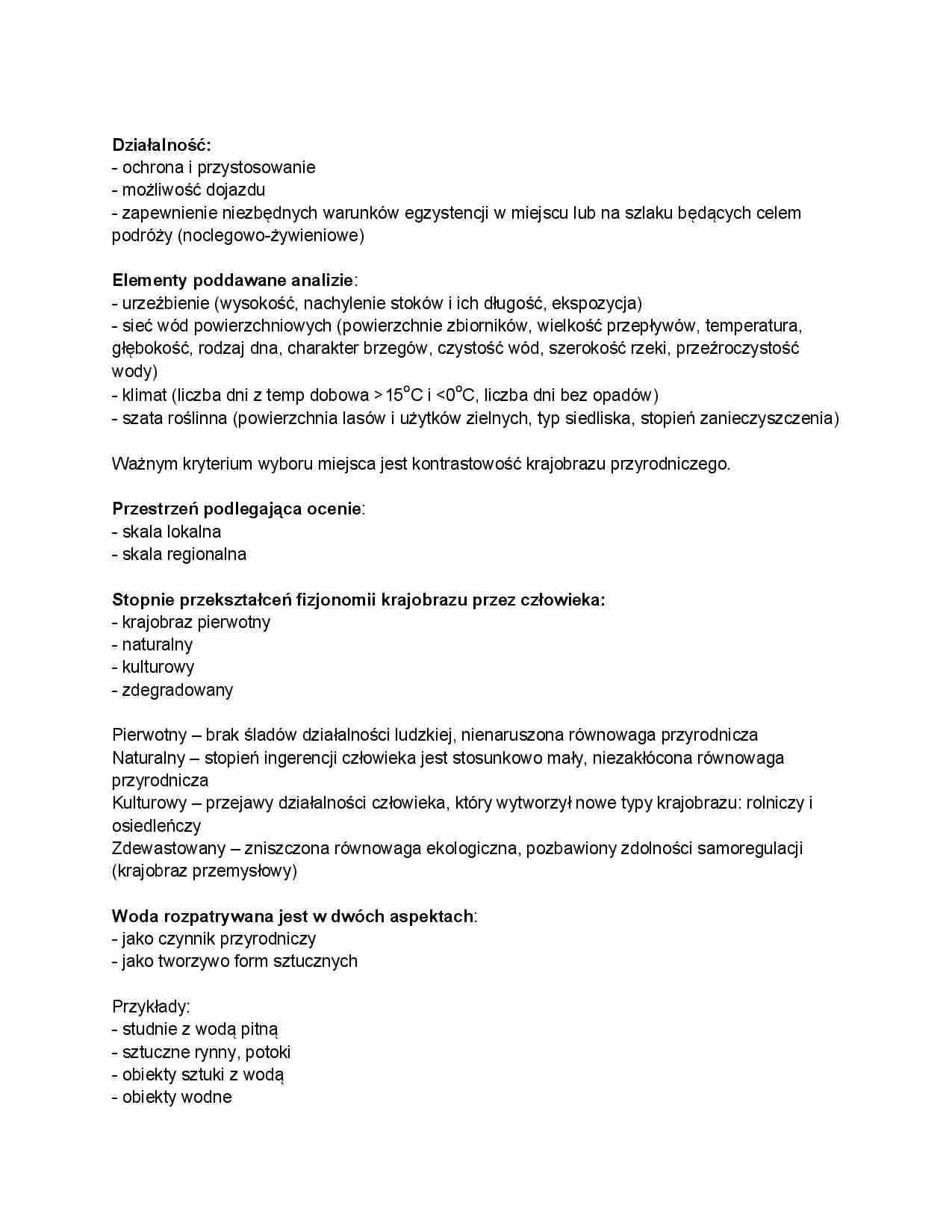 Stopnie przekształceń fizjonomii krajobrazu przez człowieka - strona 1