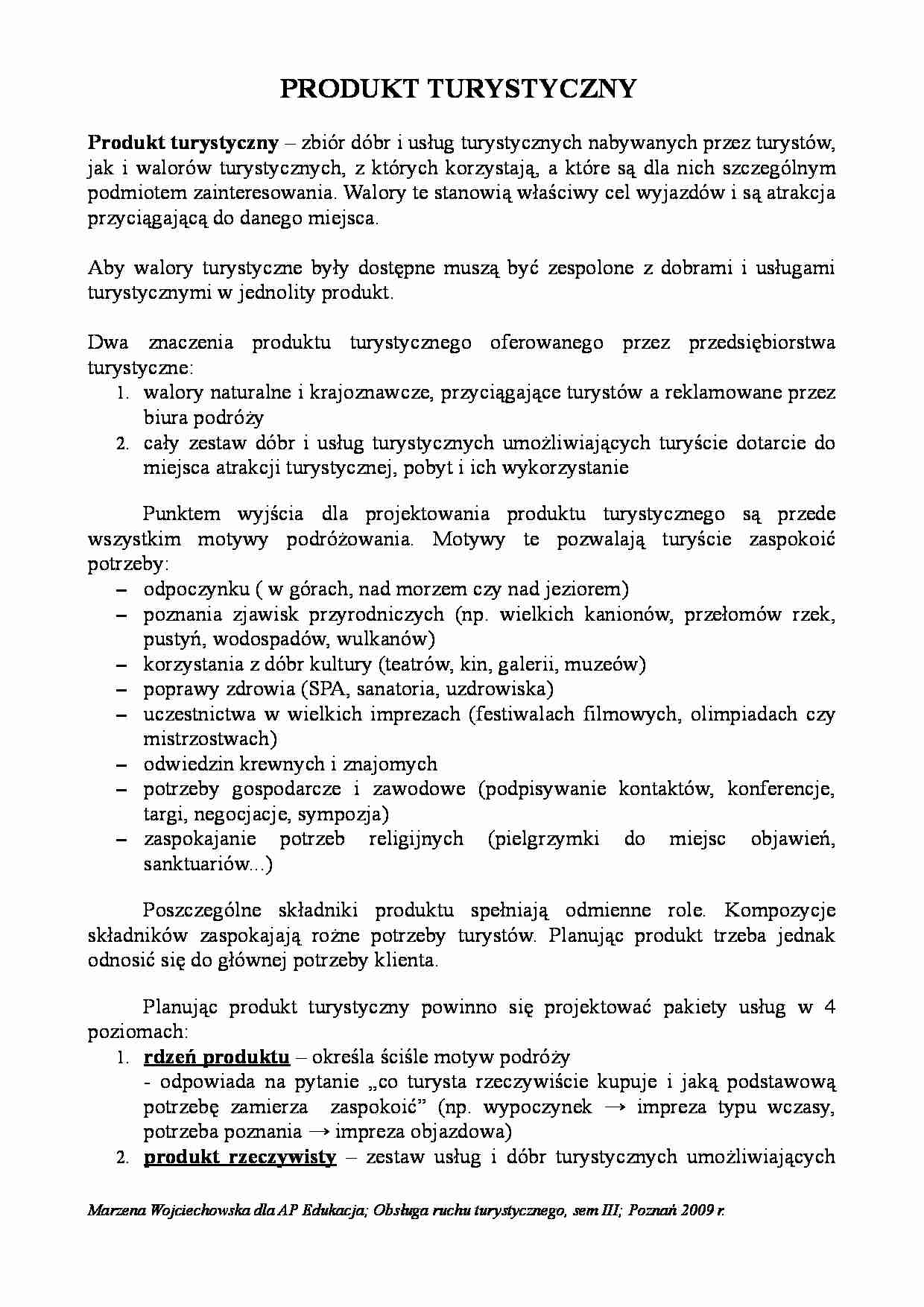 Produkt turystyczny - strona 1