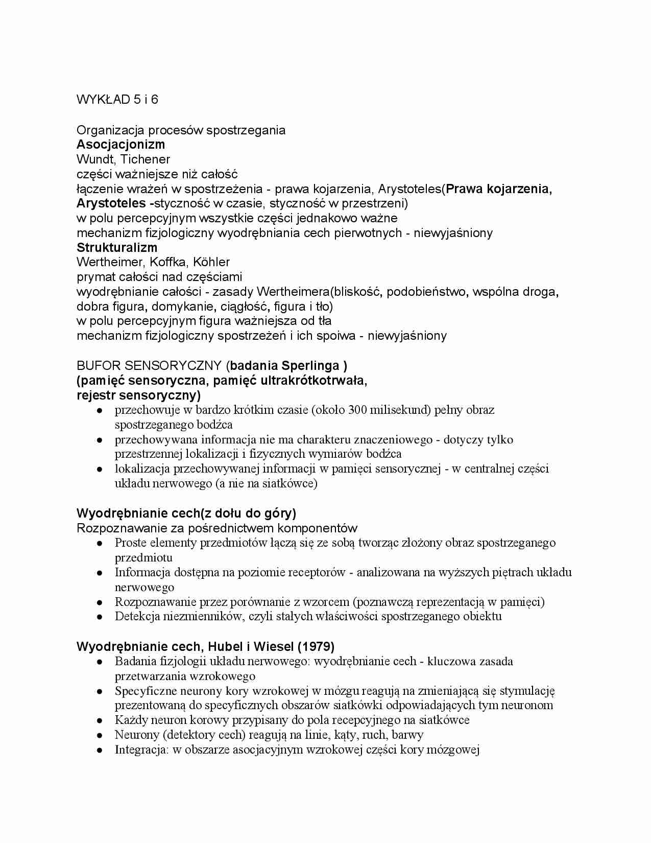 Organizacja procesów spostrzegania - strona 1