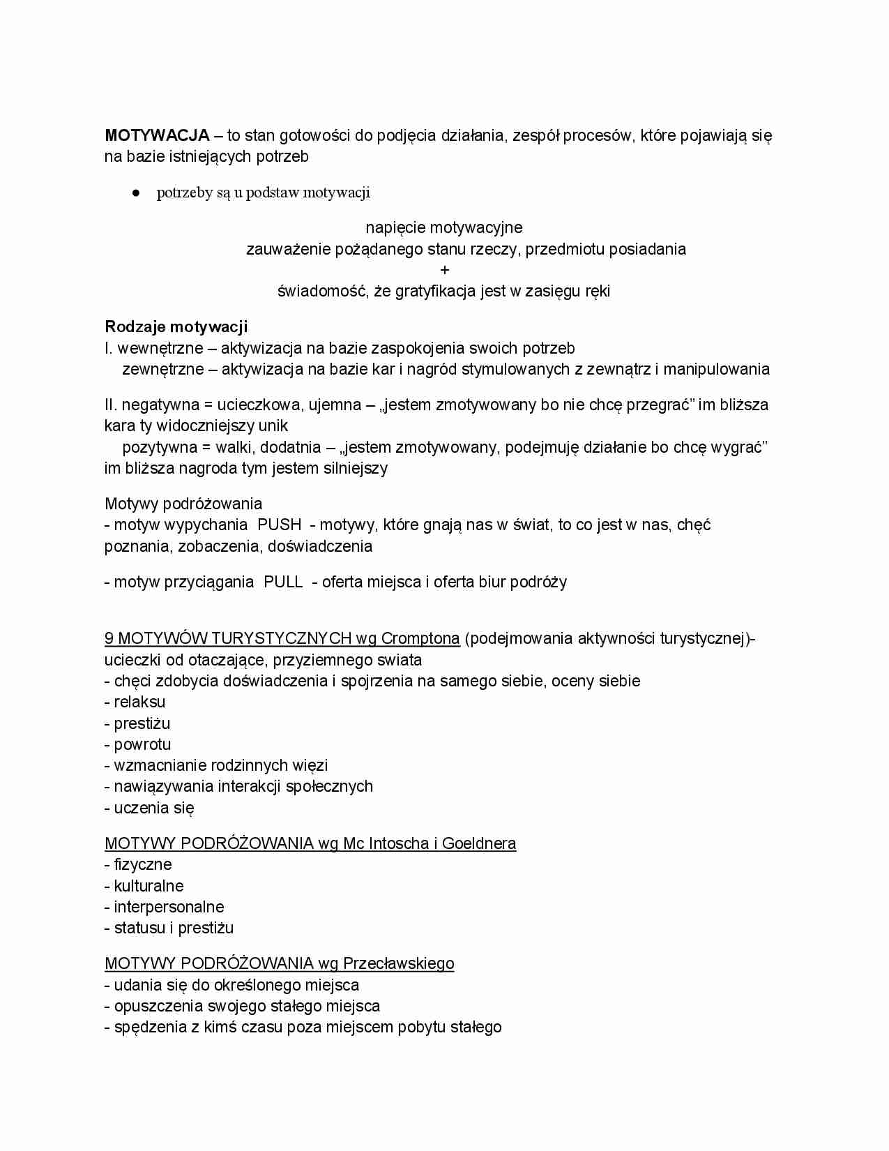 Motywacja-pojęcie, rodzaje - strona 1