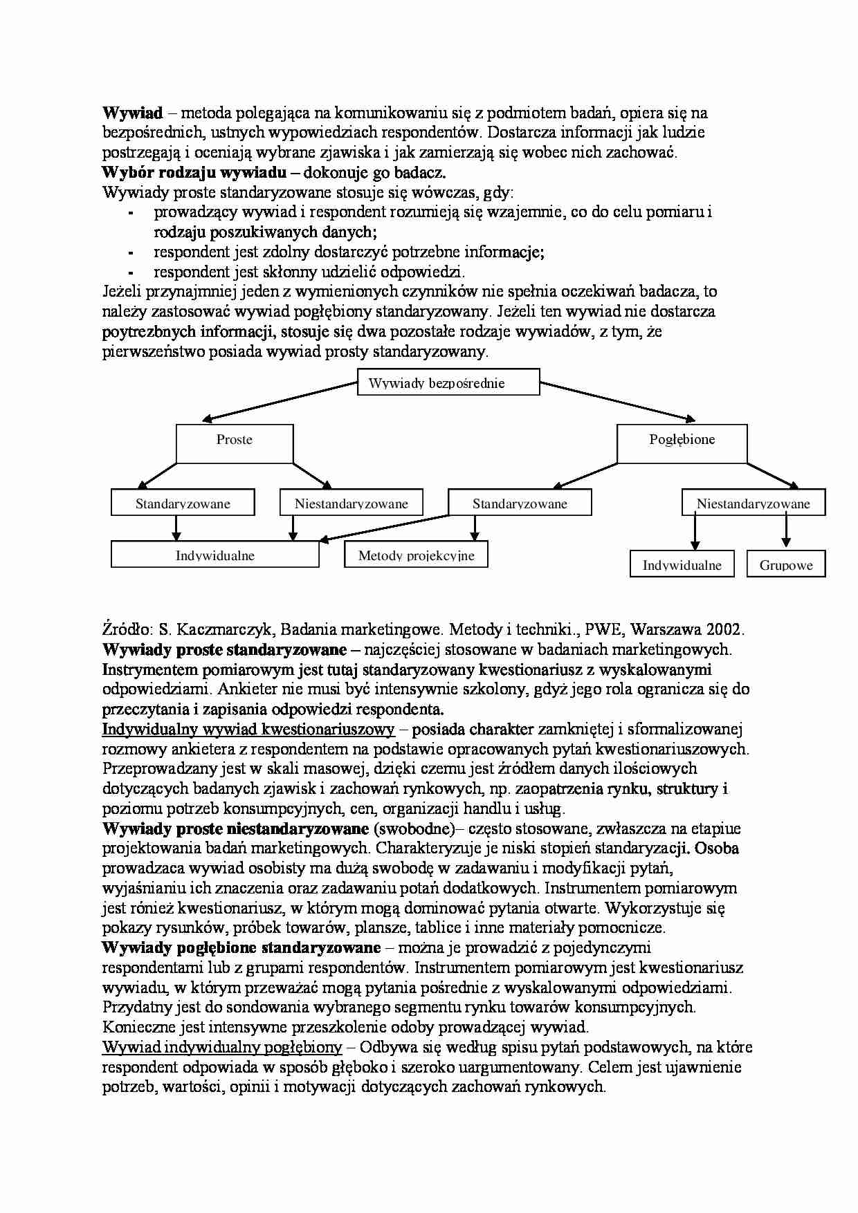 Wywiad i jego rodzaje - strona 1