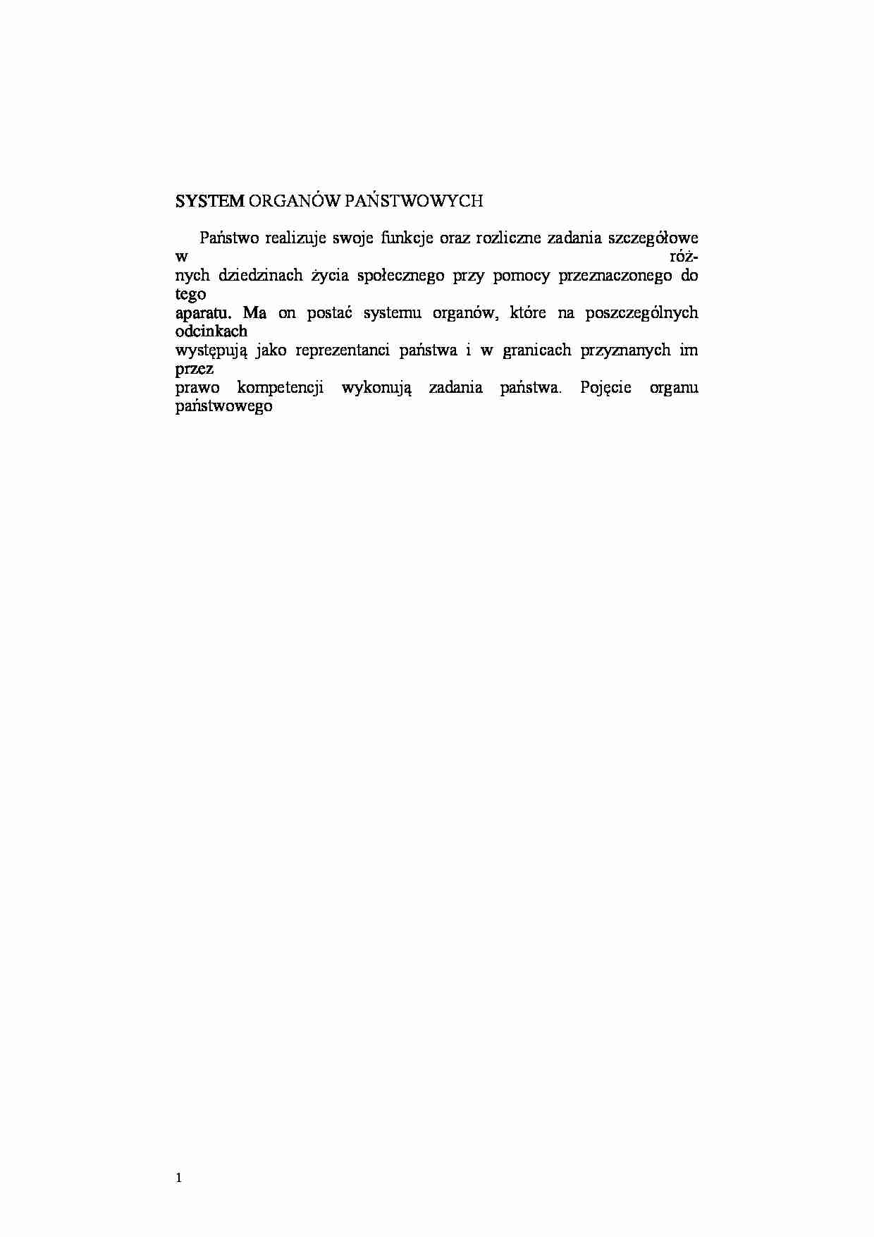 System organów państwowych - strona 1