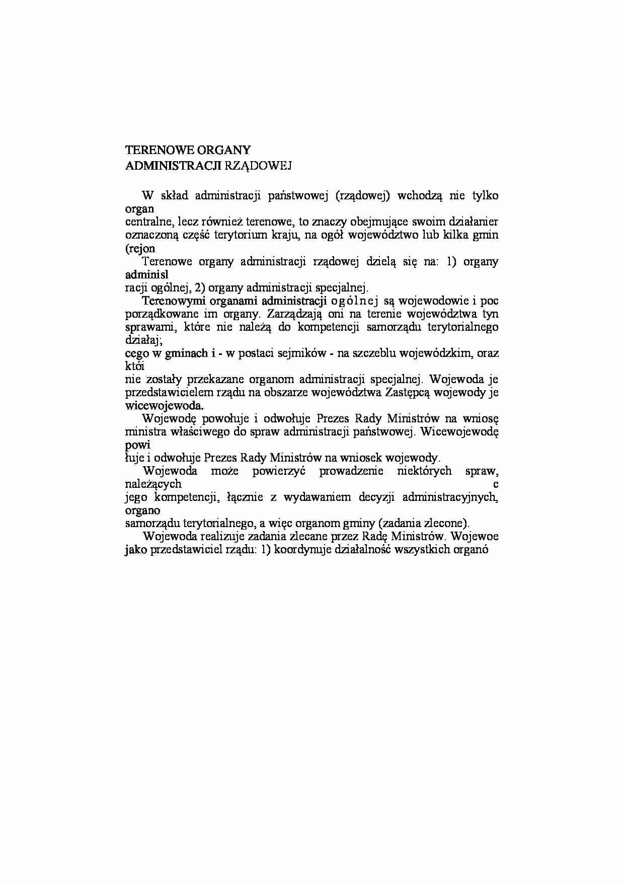 Terenowe organy administracji rządowej - strona 1