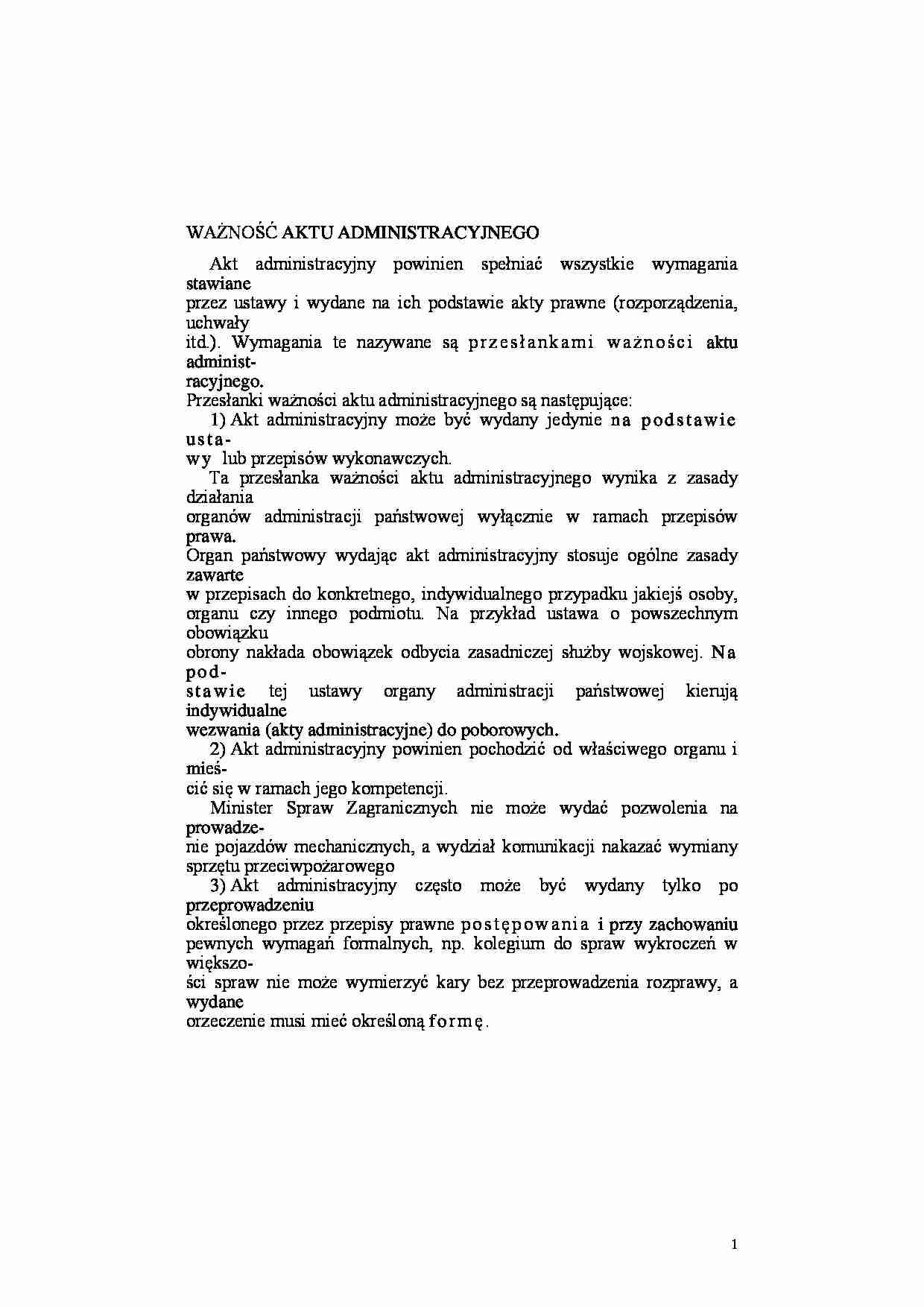 Ważność aktu notarialnego - strona 1