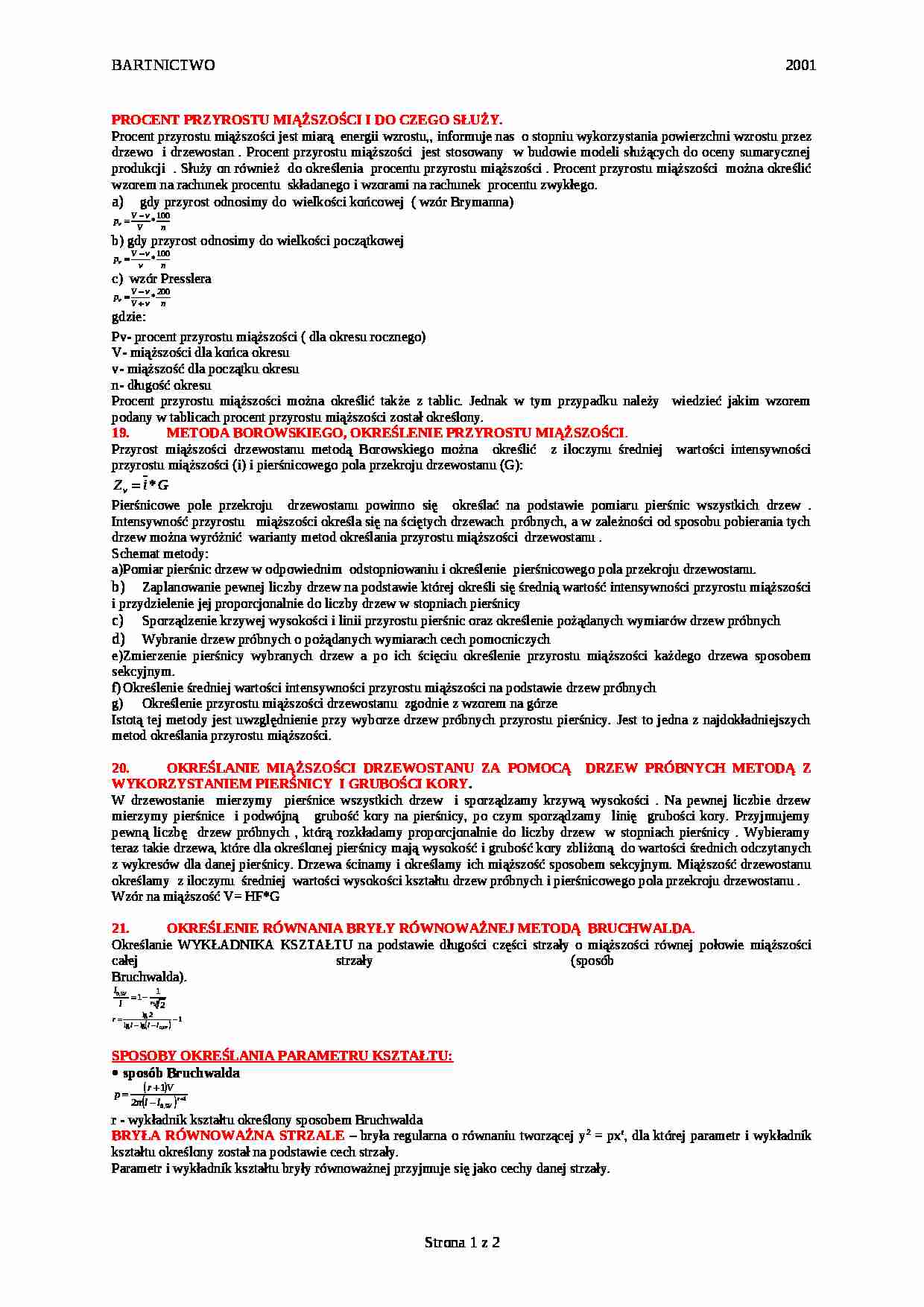 Procent przyrostu miąższości - do czego służy - strona 1