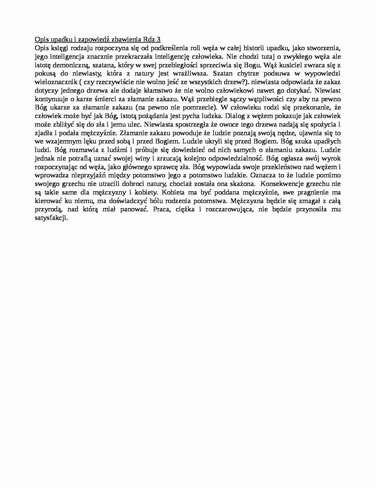 Opis upadku i zapowiedź zbawienia - strona 1