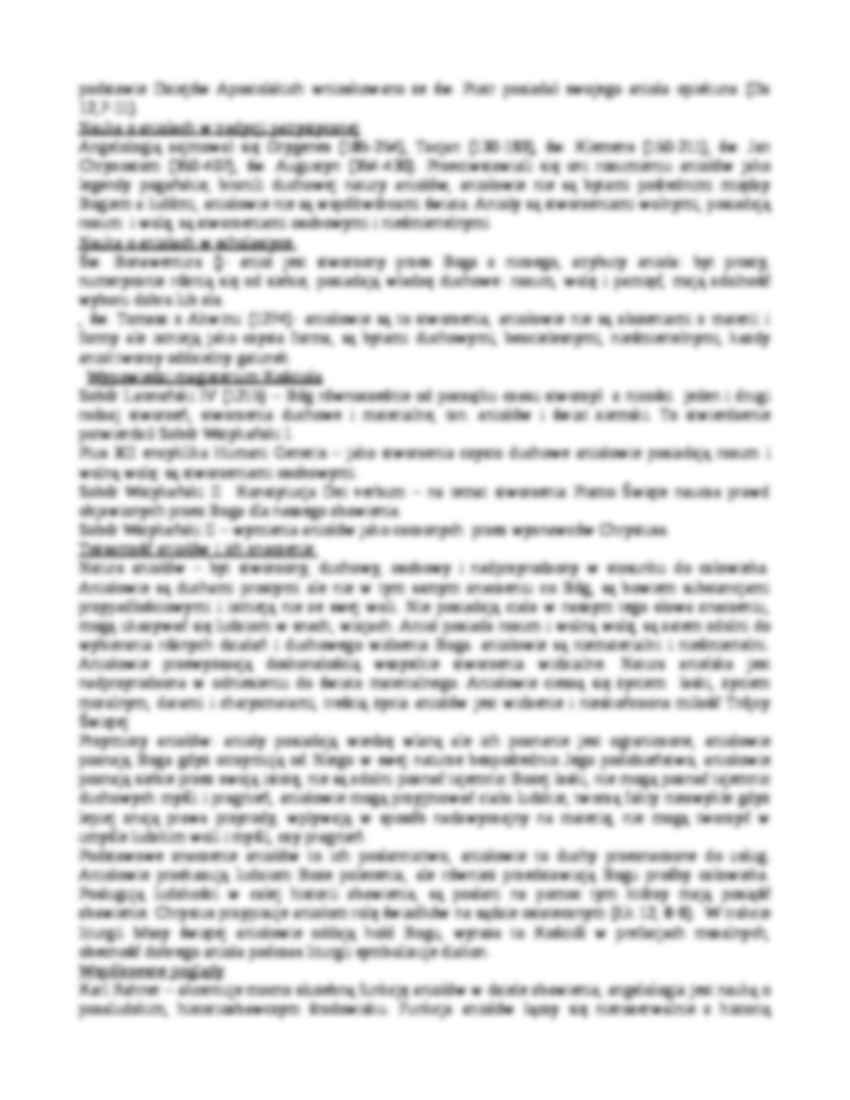 Bóg stwórcą świata niewidzialnego - aniołowie - strona 2