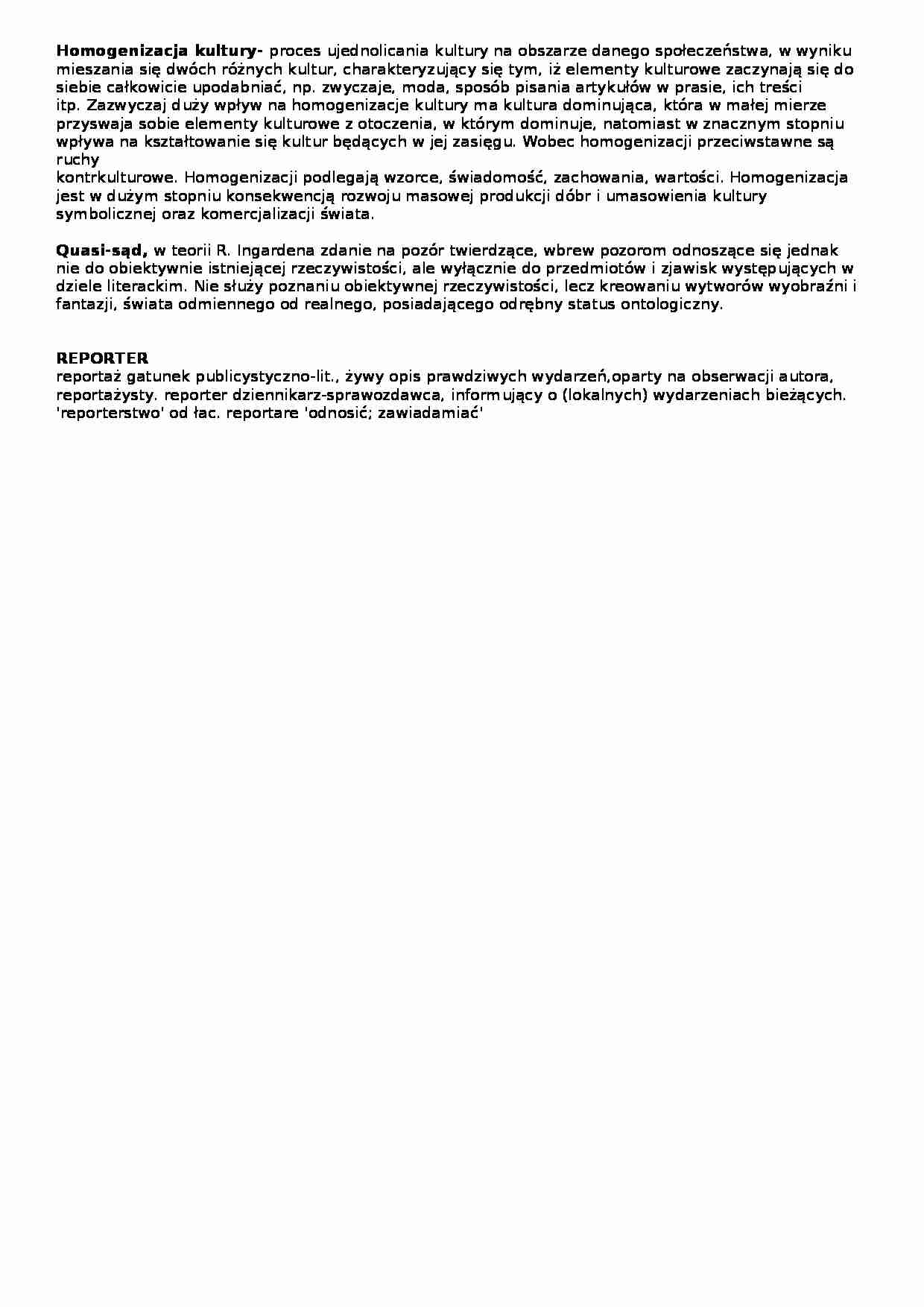 Homogenizacja kultury  - strona 1