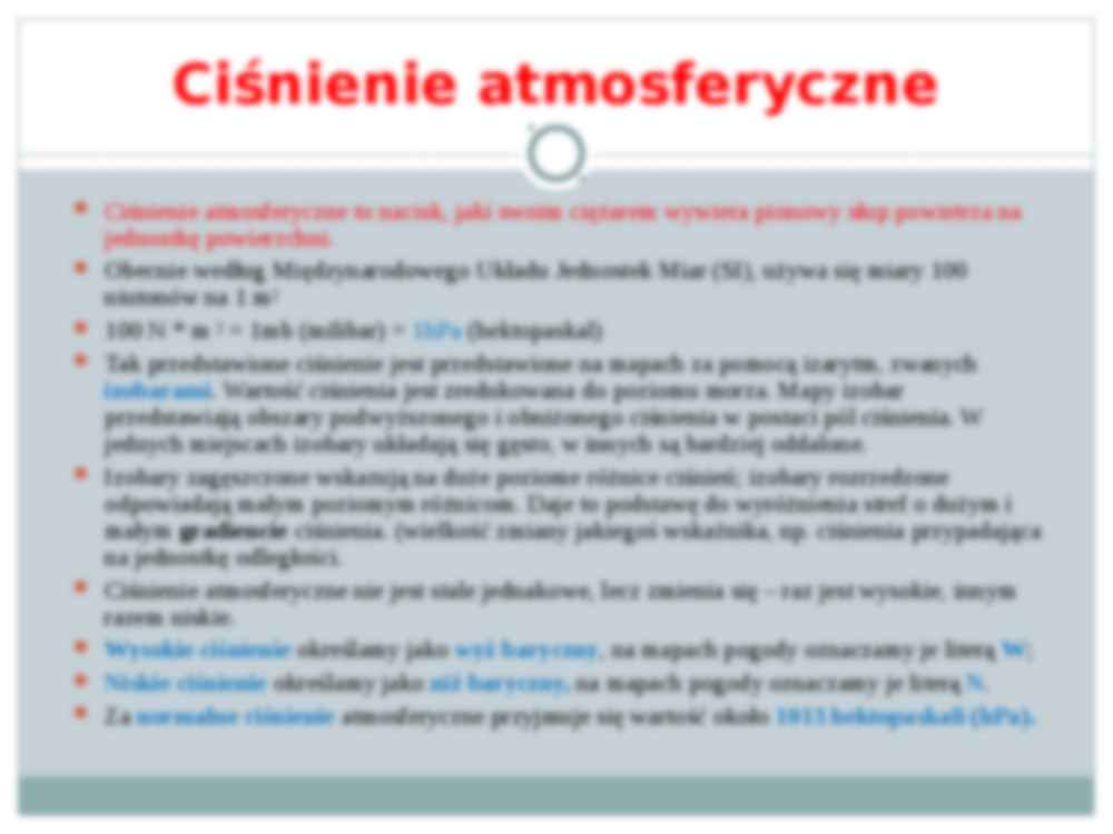 Ciśnienie atmosferyczne i wiatry - strona 2