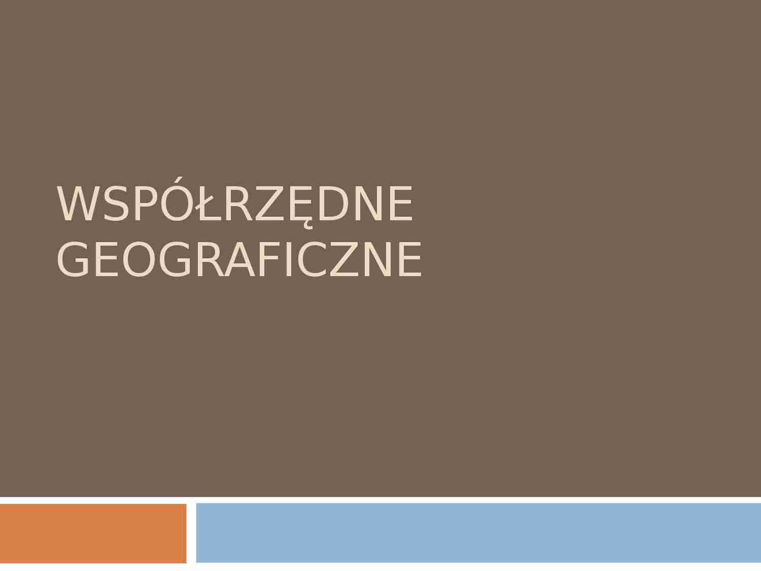 Współrzędne geograficzne - strona 1