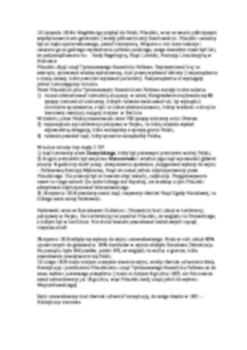 Tworzenie się niepodległego państwa polskiego  - strona 2