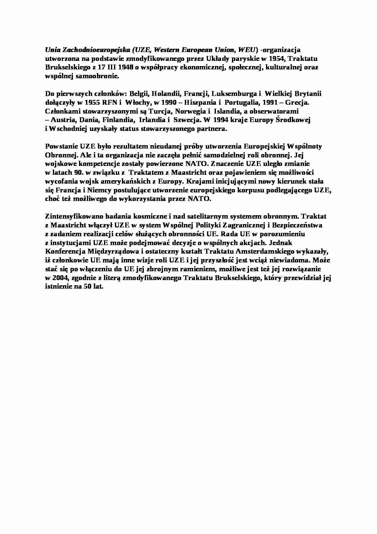 Unia Europejska - historia integracji - strona 1