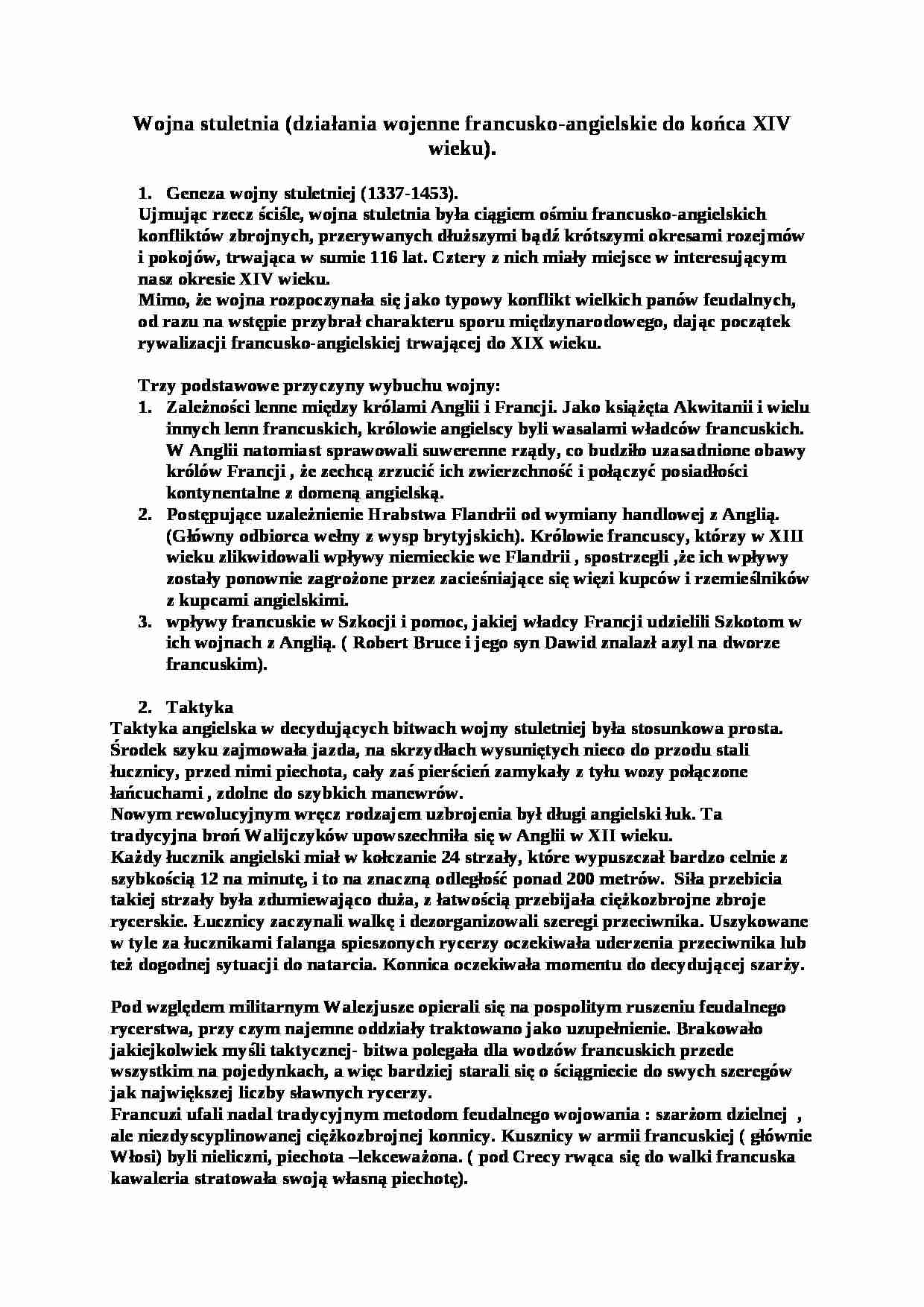 Wojna stuletnia - strona 1