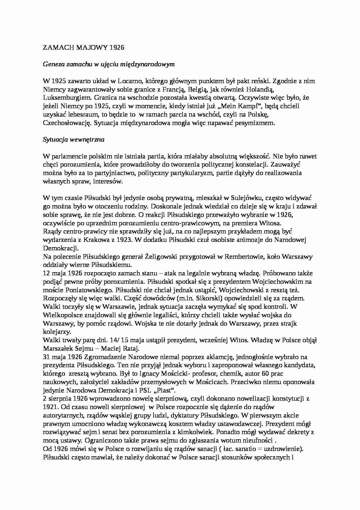 Zamach majowy 1926 - strona 1