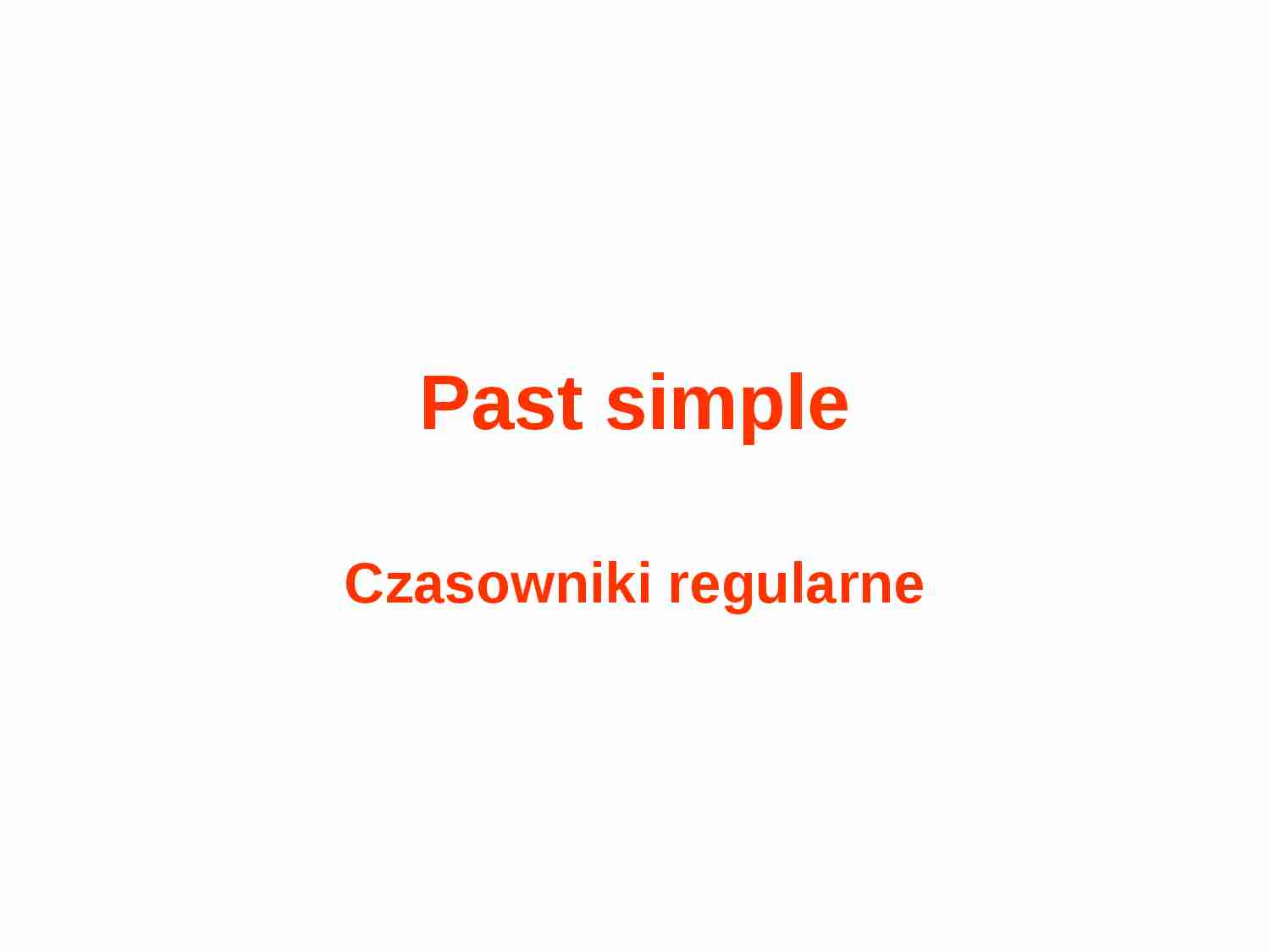 Past Simple - strona 1