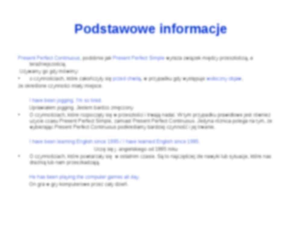 Present Perfect Continuous - strona 2