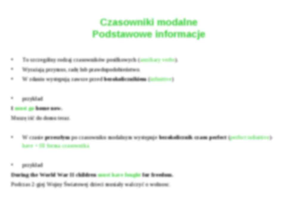 Strona bierna - czasowniki modalne - angielski  - strona 3