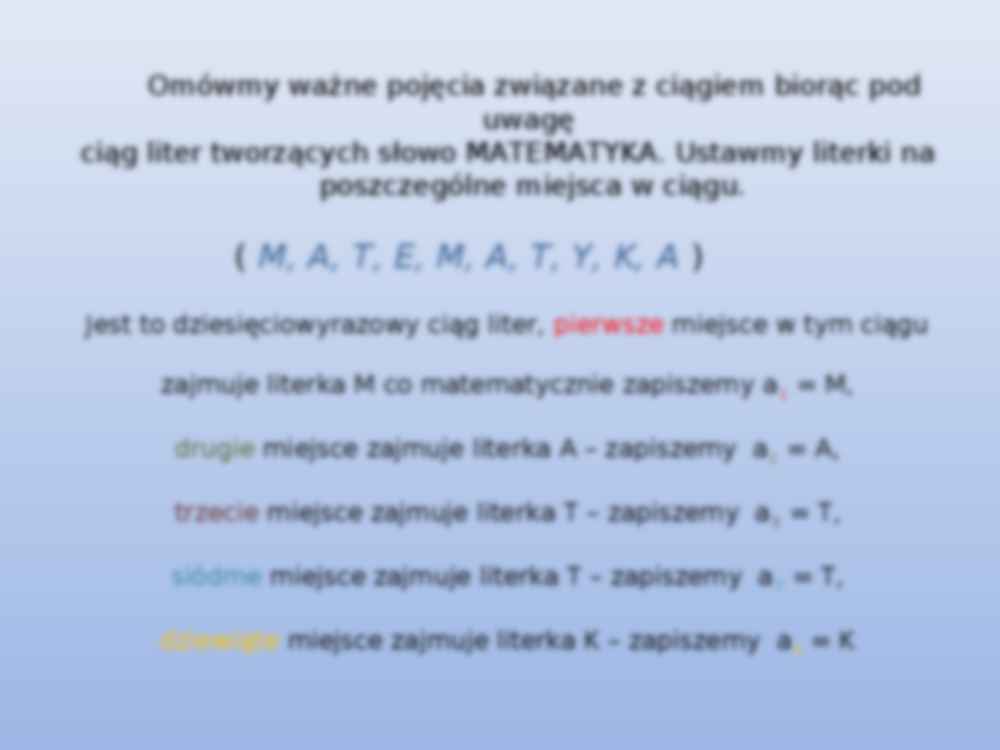 Ciągi - wiadomości wstępne - strona 3